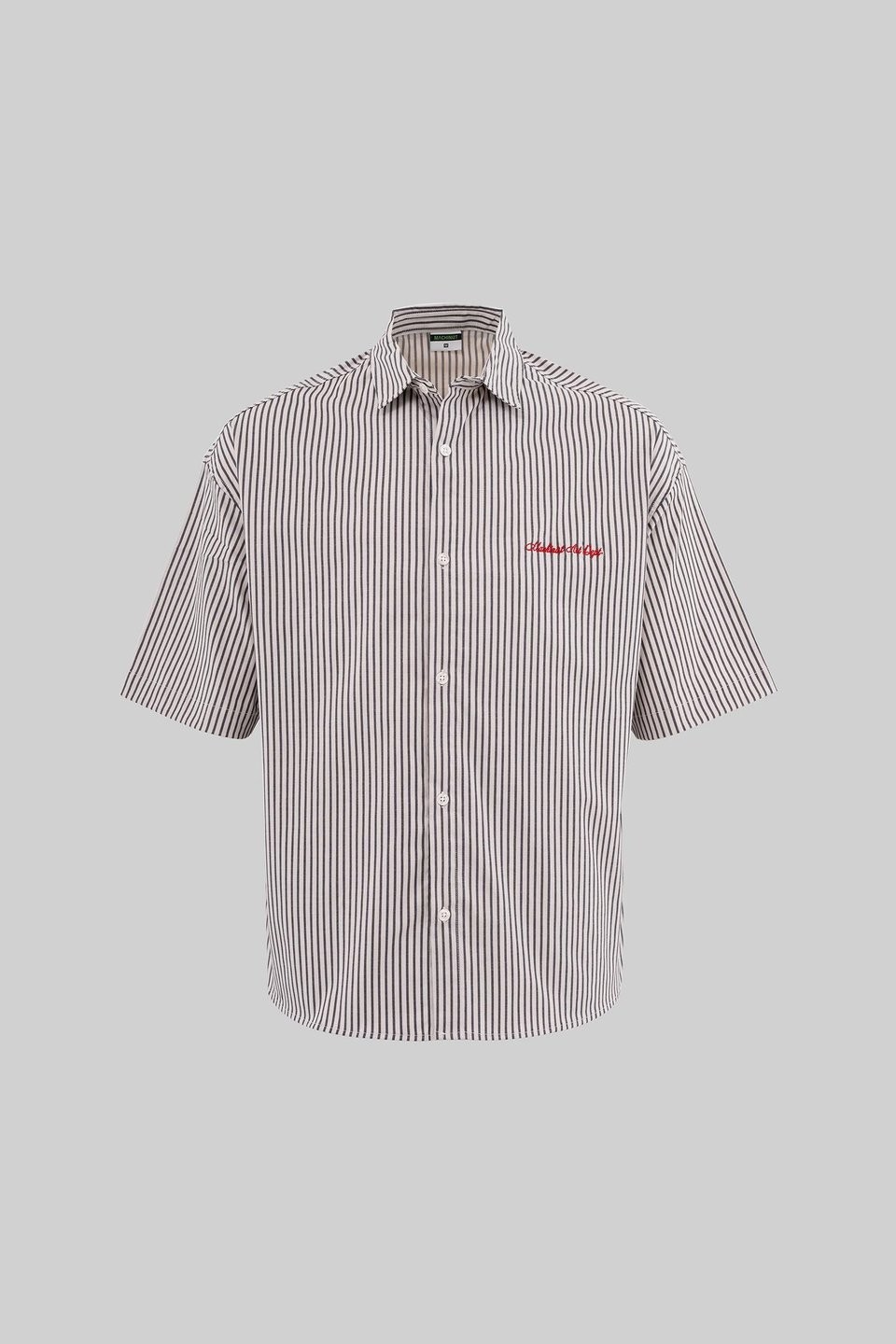 Stripe Oversize Striped Gömlek - Black