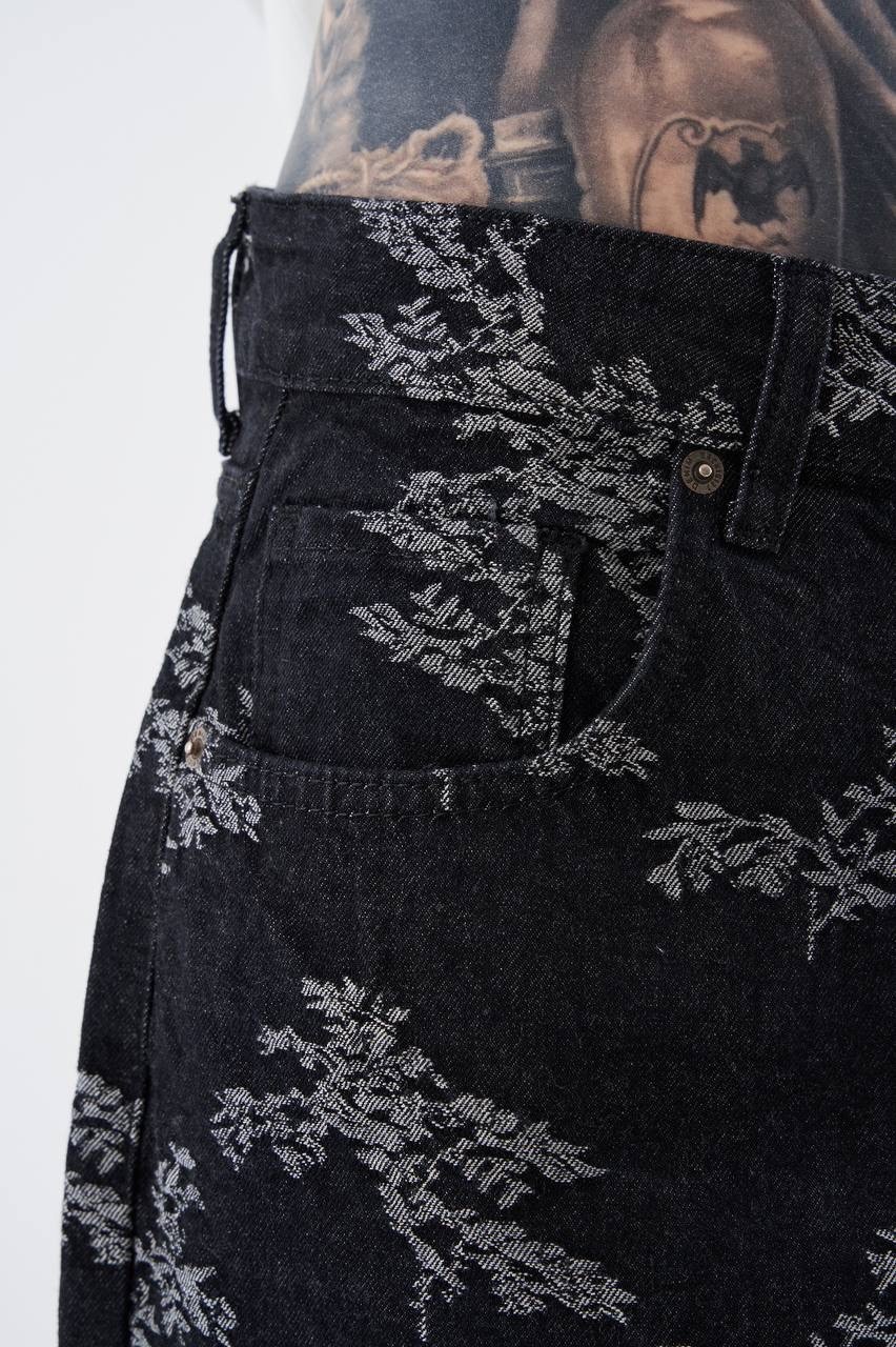 Flower Patterned Jean