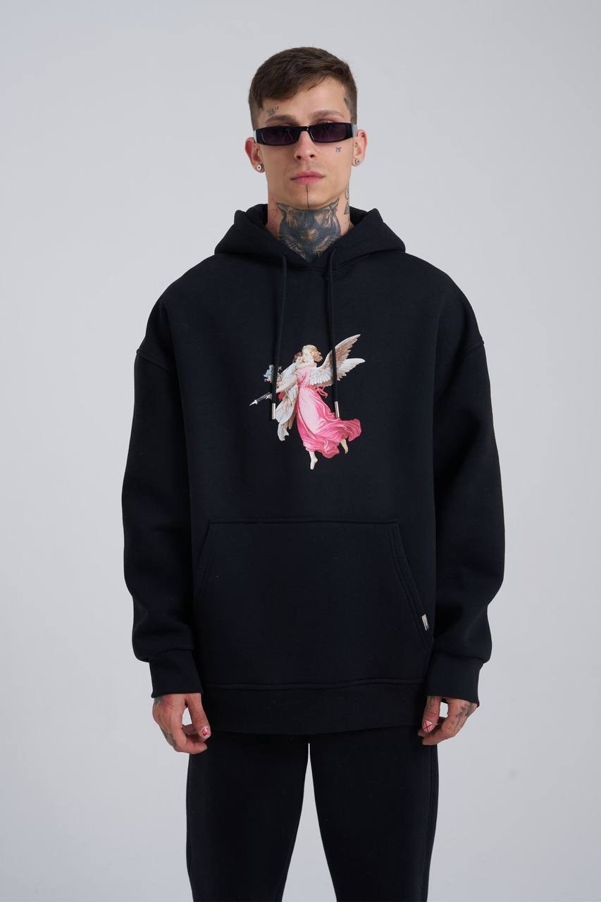 Hero Angel Şardonlu Hoodie