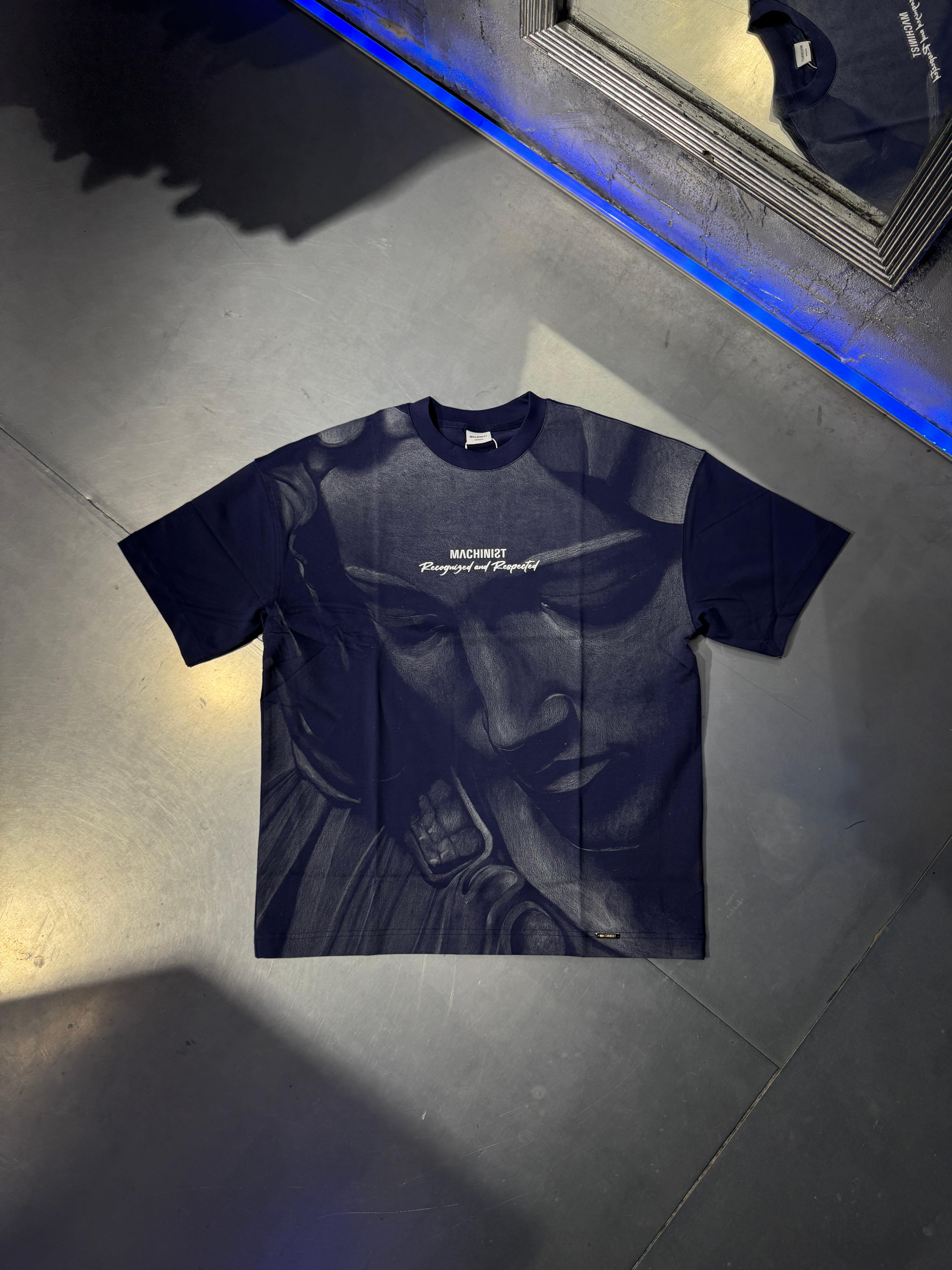 Recognized and Respected Oversize T-Shirt Midnight Blue