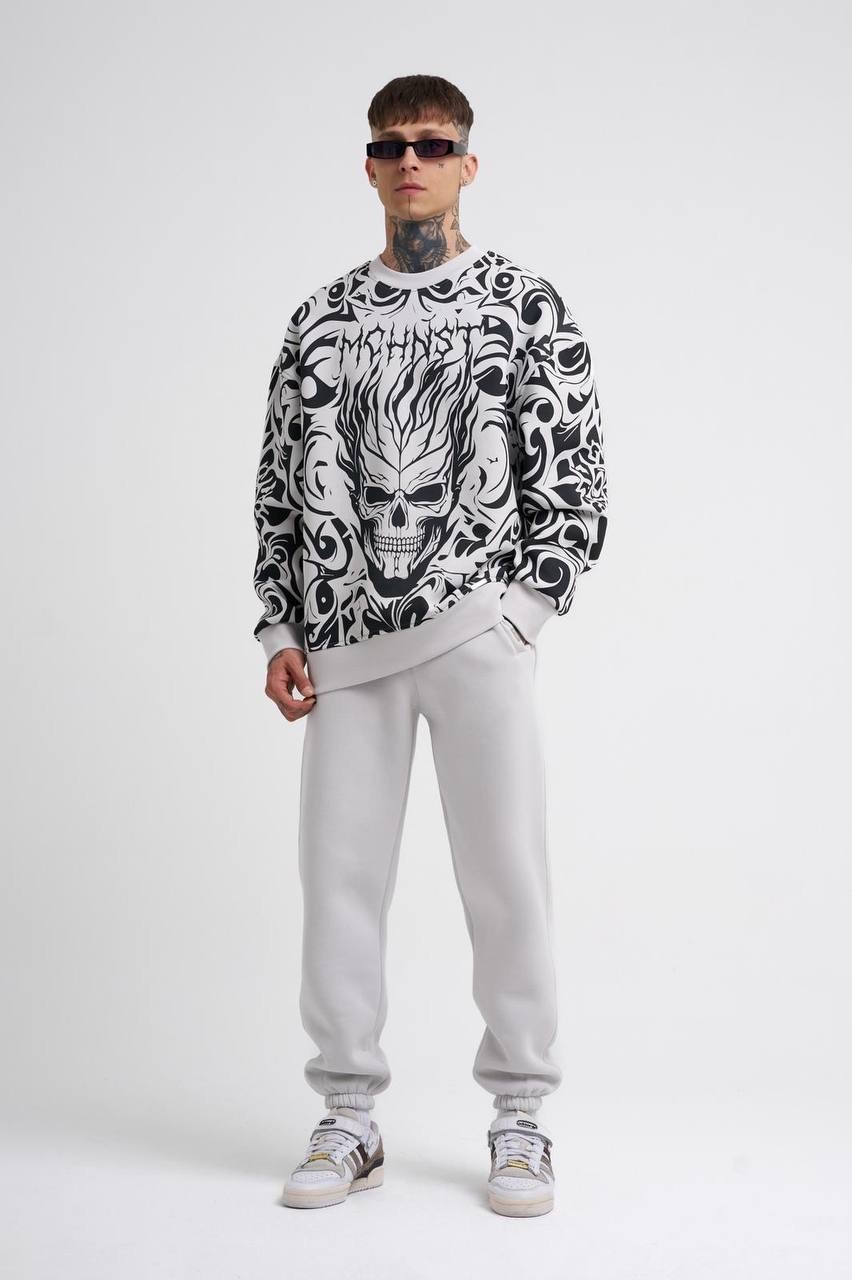 Ethnical Skull Sweatshirt - Space Gri