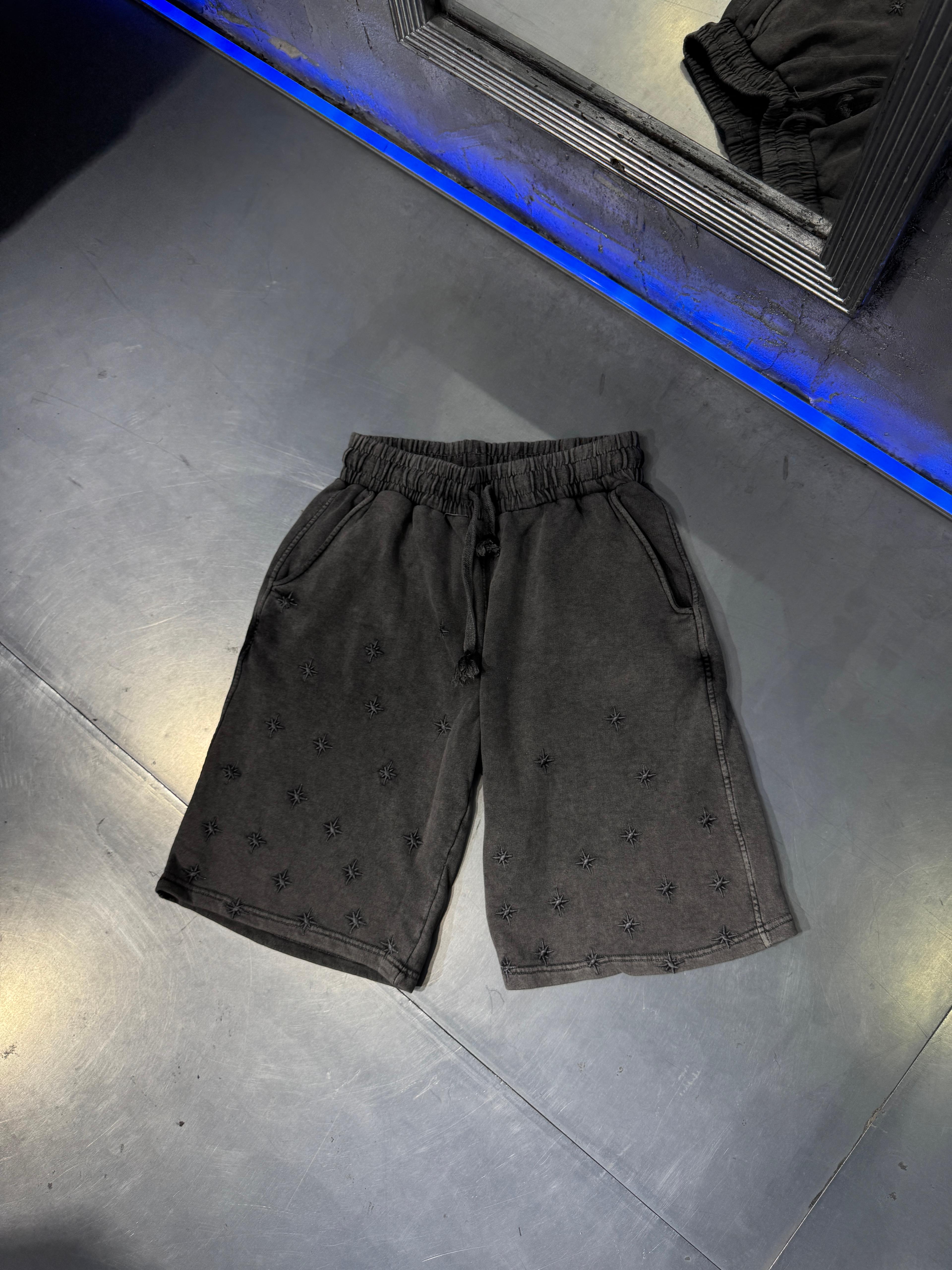 Star Burn 3 İplik Acid Wash Şort