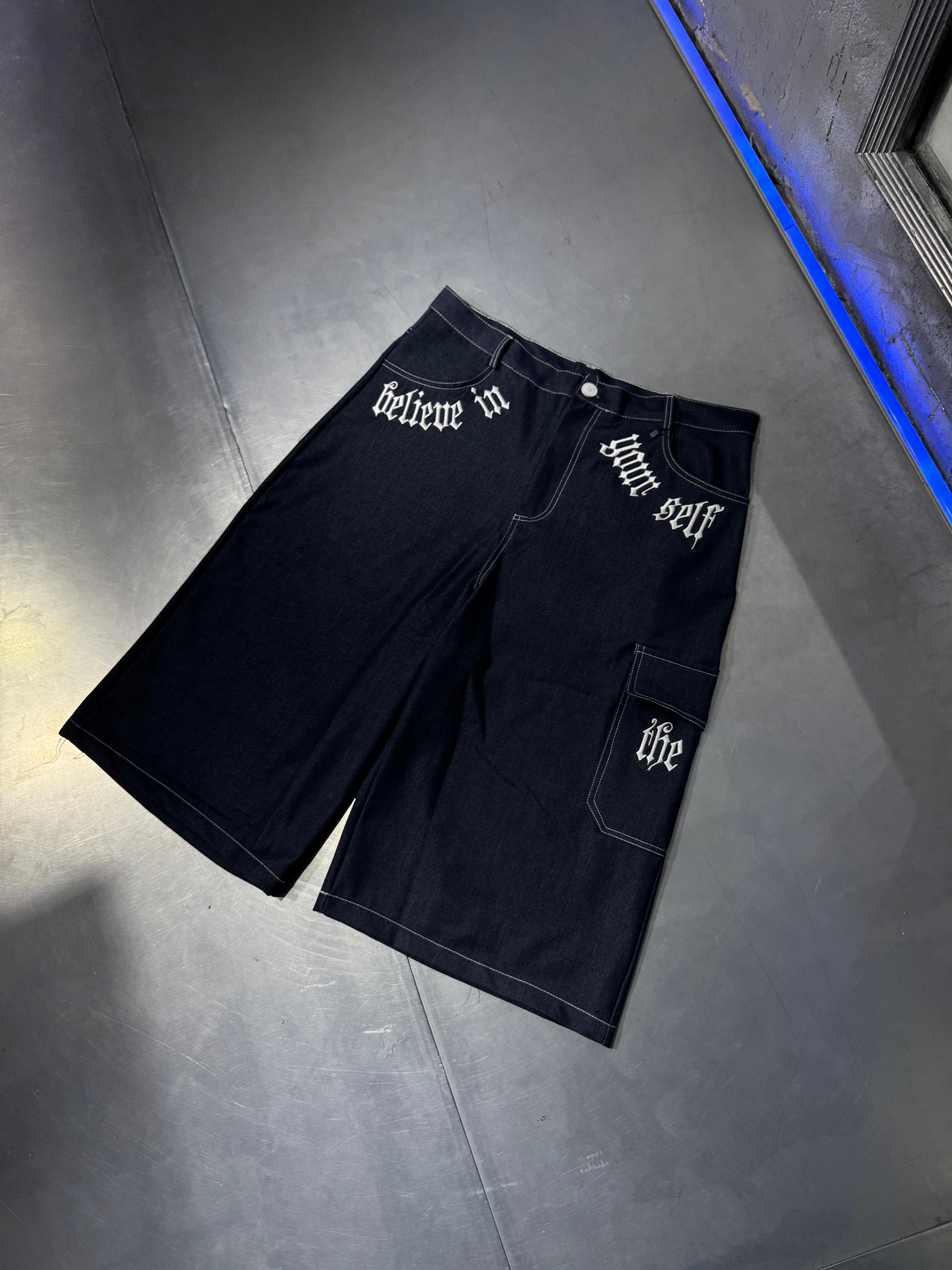 Denim Believe Oversize Long Şort