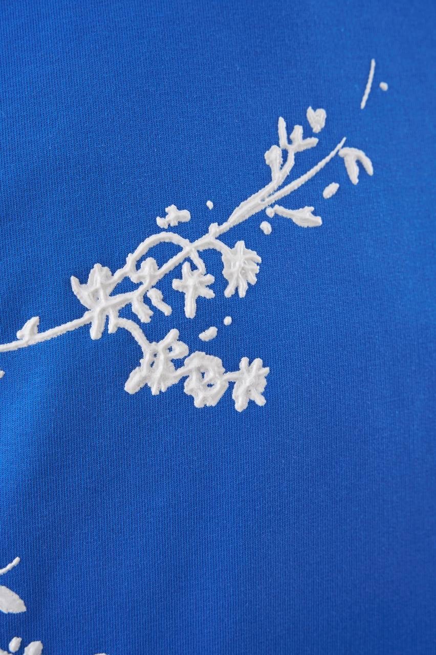 Floral 3d Printed Oversize T-Shirt