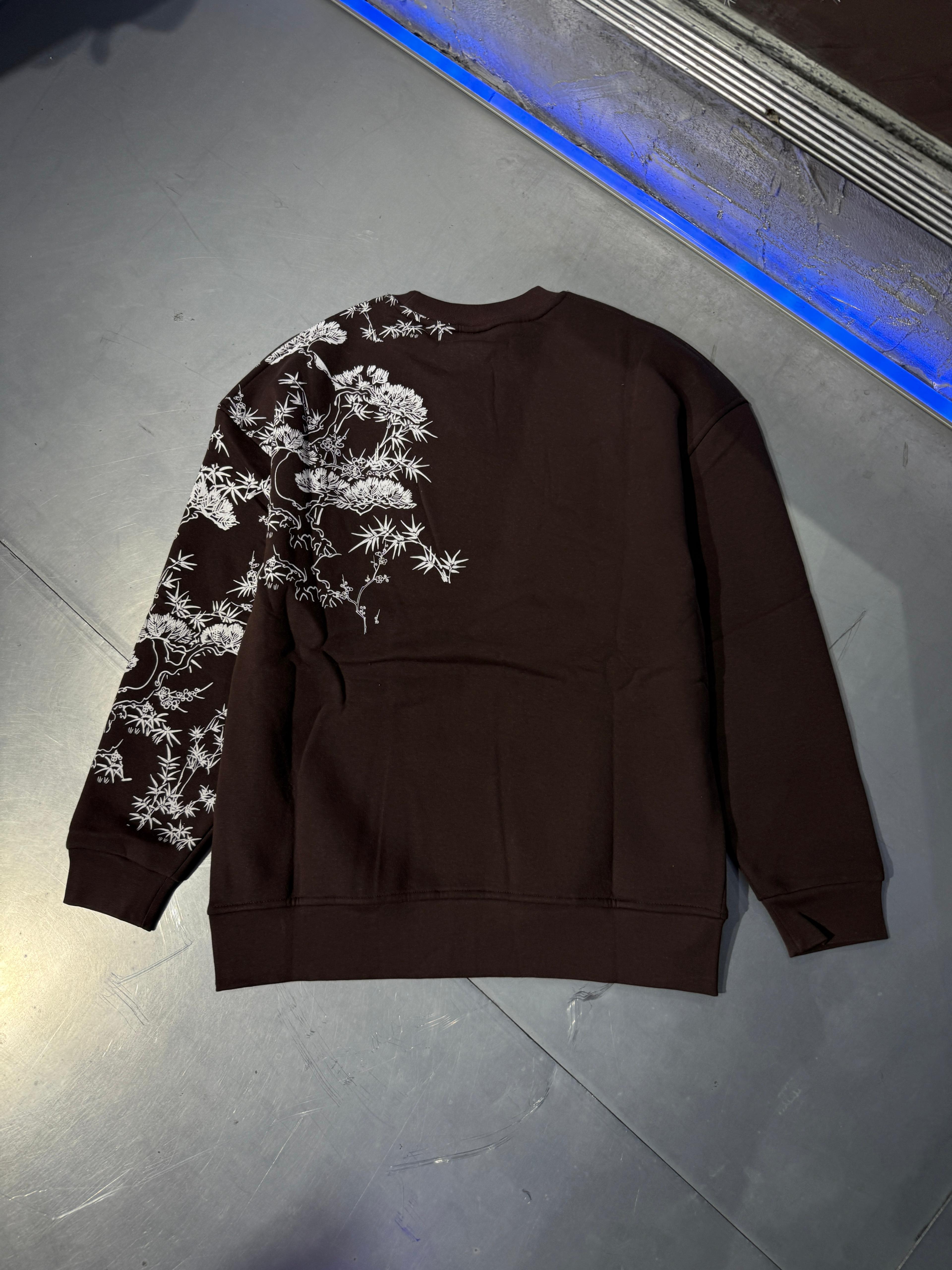 Dragon Printed 3 İplik Şardonlu Oversize Sweatshirt