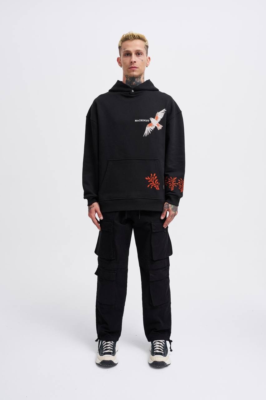 Embroidery Bird Premium Hoodie