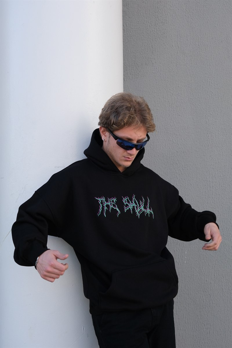 The Skull Siyah Şardonlu Hoodie