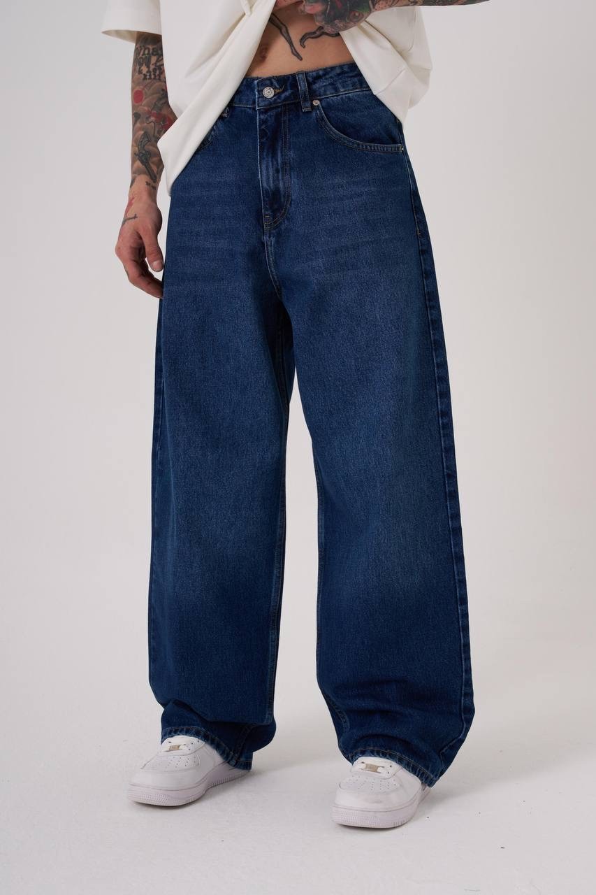 Oversize Baggy Jean - Koyu Mavi