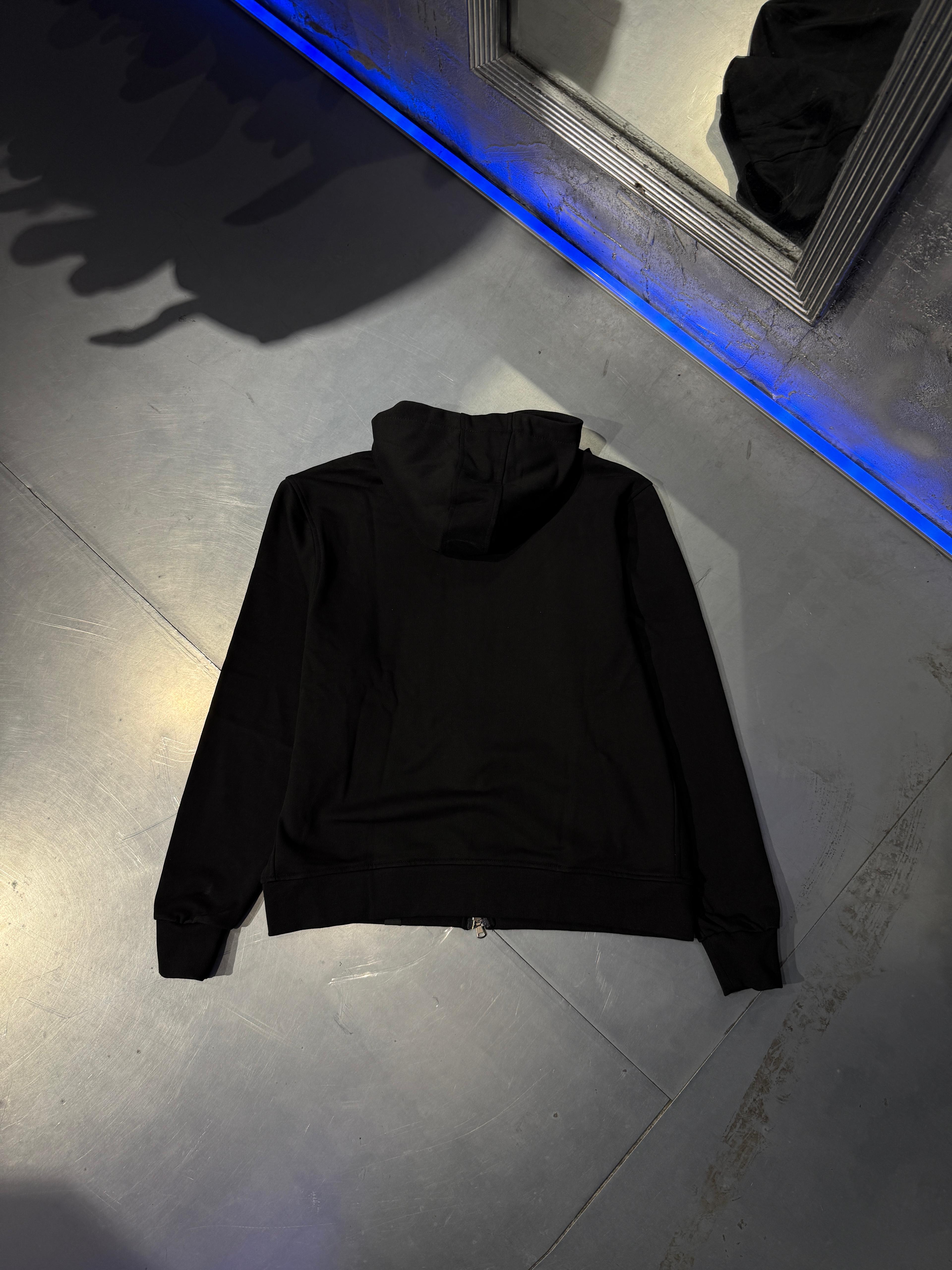 Basic Zip  Hoodie 3 İplik Diagonel Kumaş