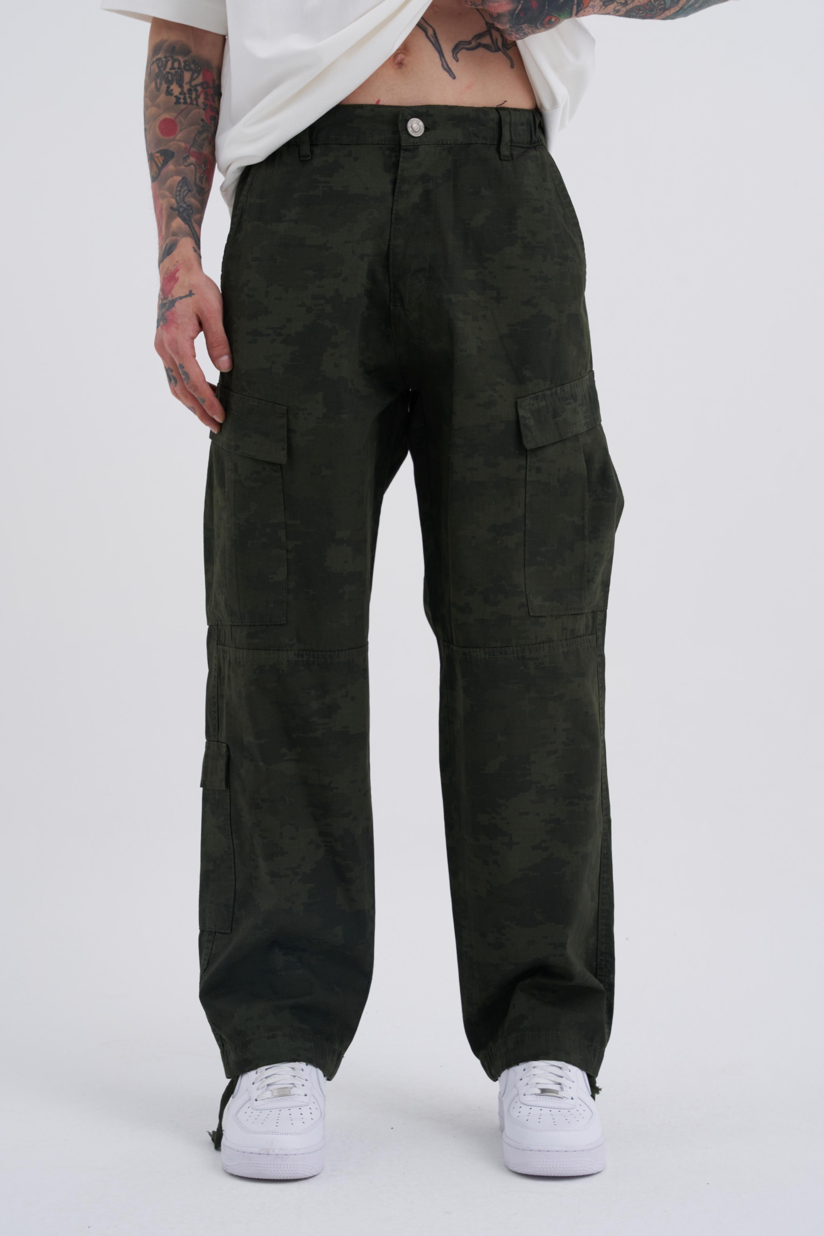 Commando Relaxed Cargo Pants - Yeşil
