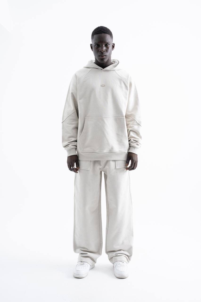 'M' Metal Minimal Baskılı Hoodie 
