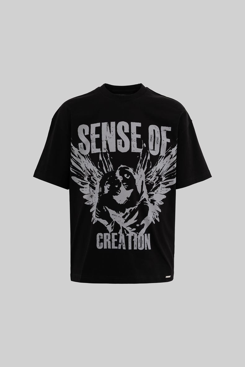 Sense Of Creation Slogan Printed Oversize T-Shirt
