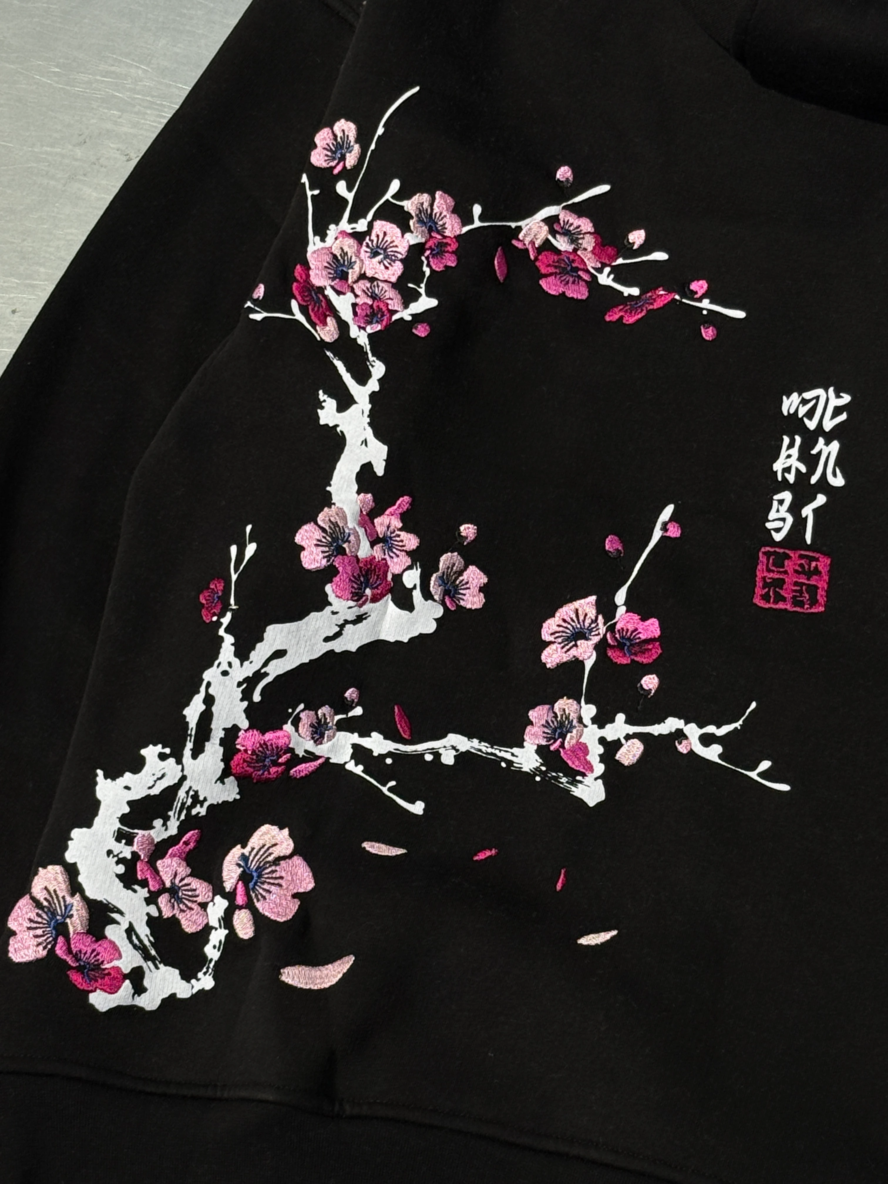 Cherry Blossoms Şardonlu 3 iplik Hoodie