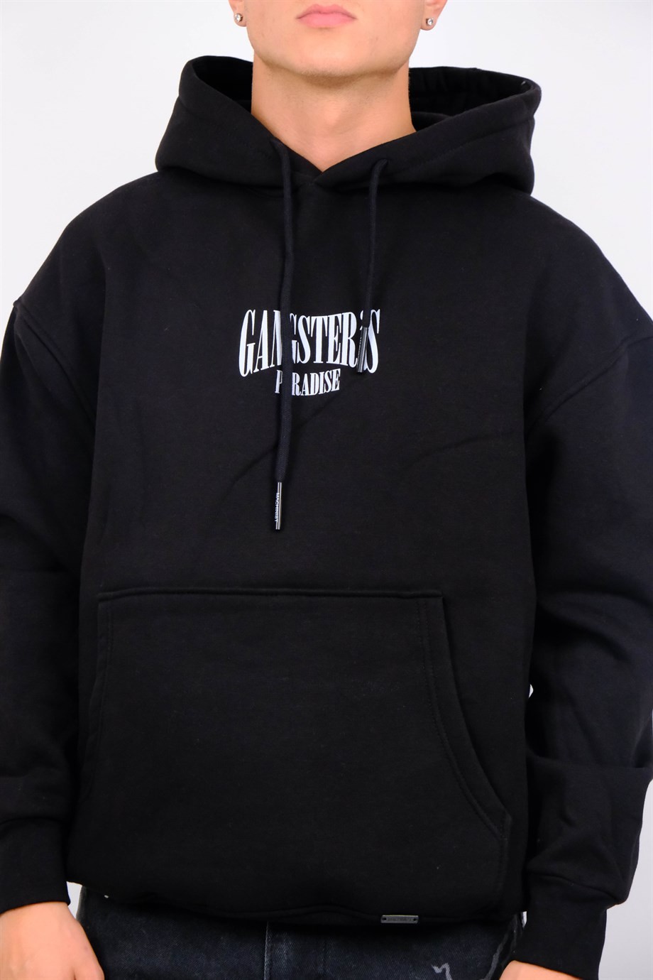 Oversize Gangster's Hoodie Siyah