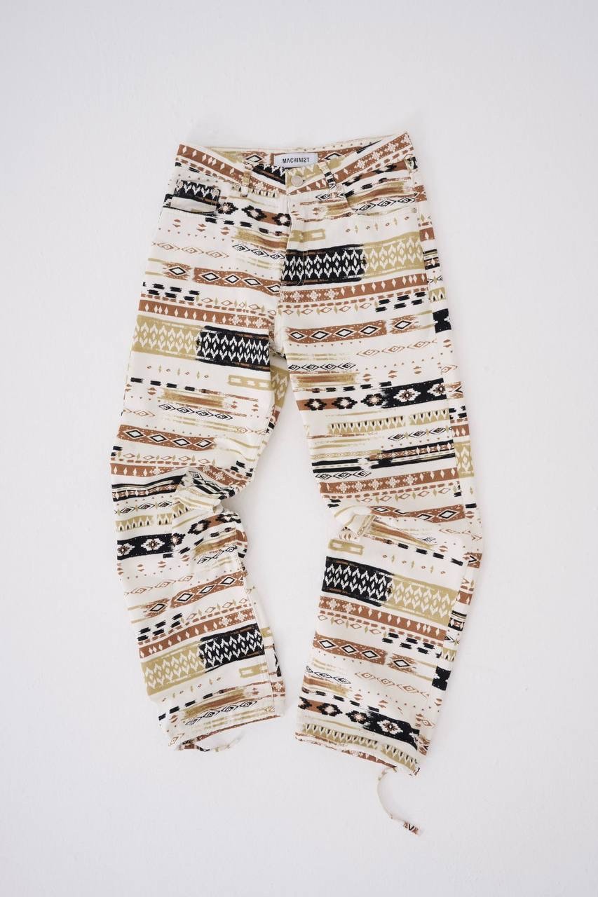 Baggy Astel Printed Pantolon