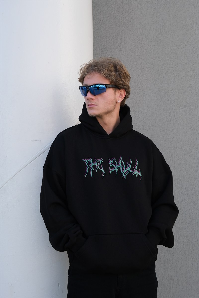 The Skull Siyah Şardonlu Hoodie