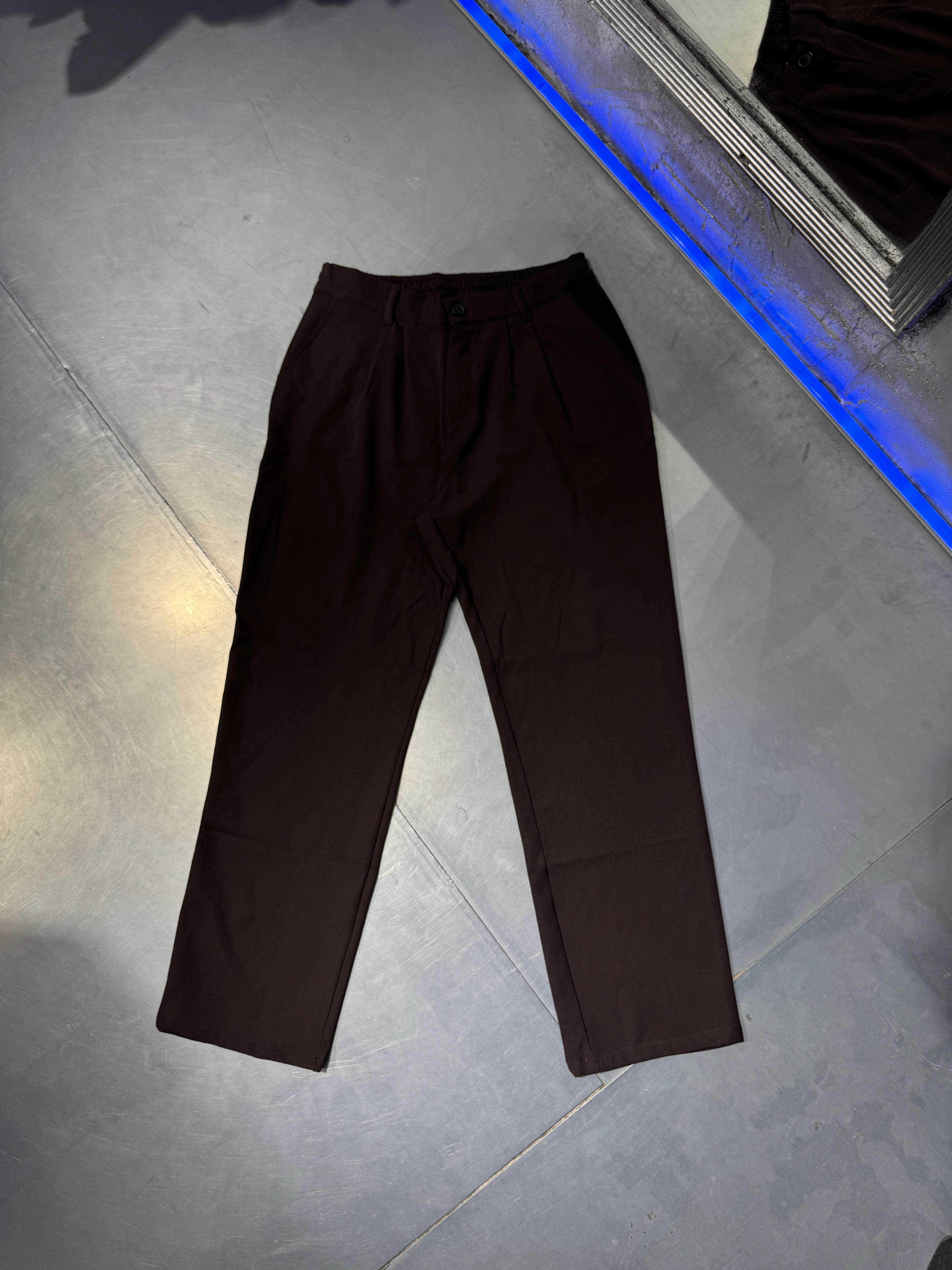 Outfit Kumaş Pantolon  - Kahverengi