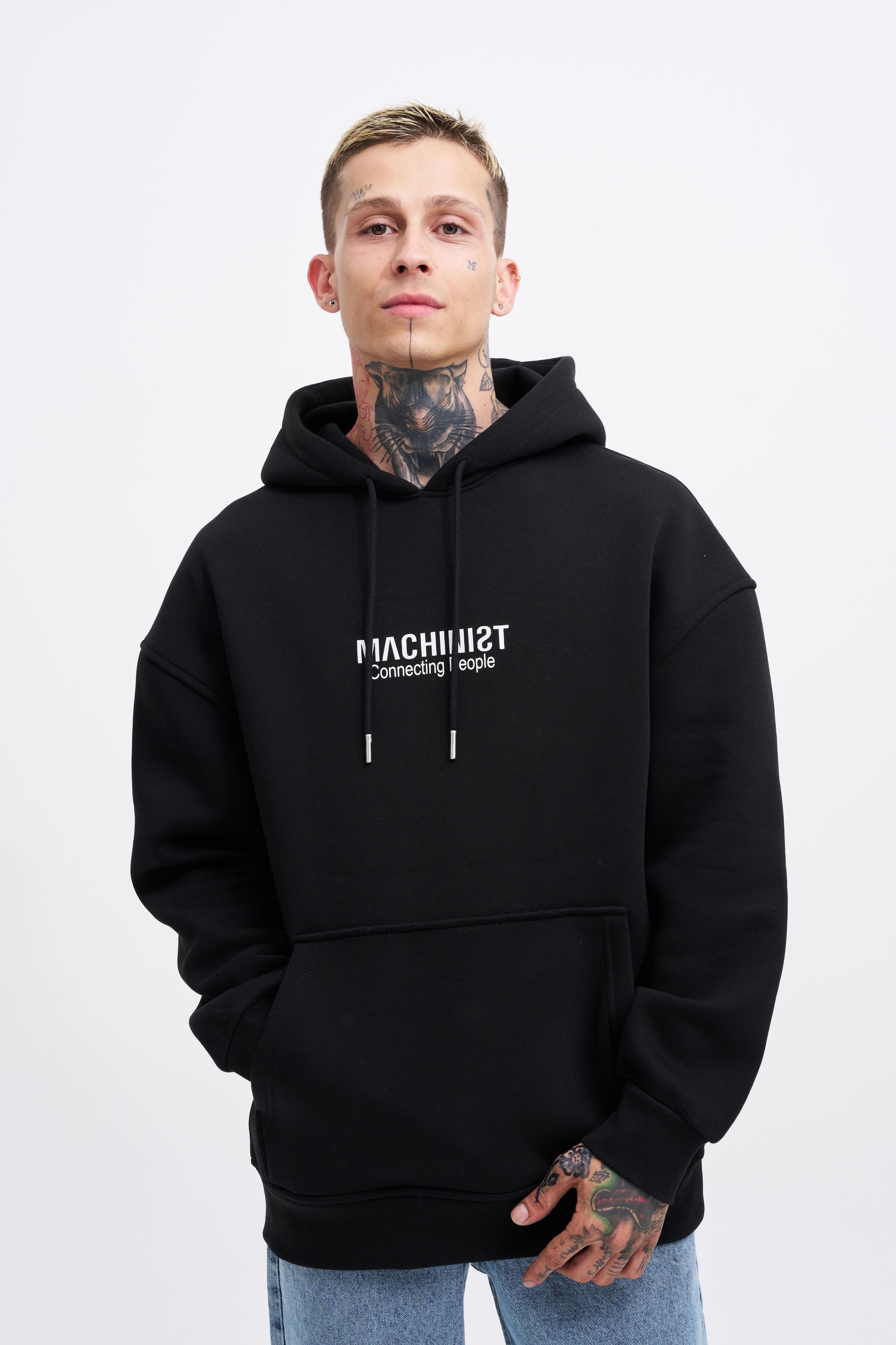 Connecting People Oversize Şardonlu Hoodie