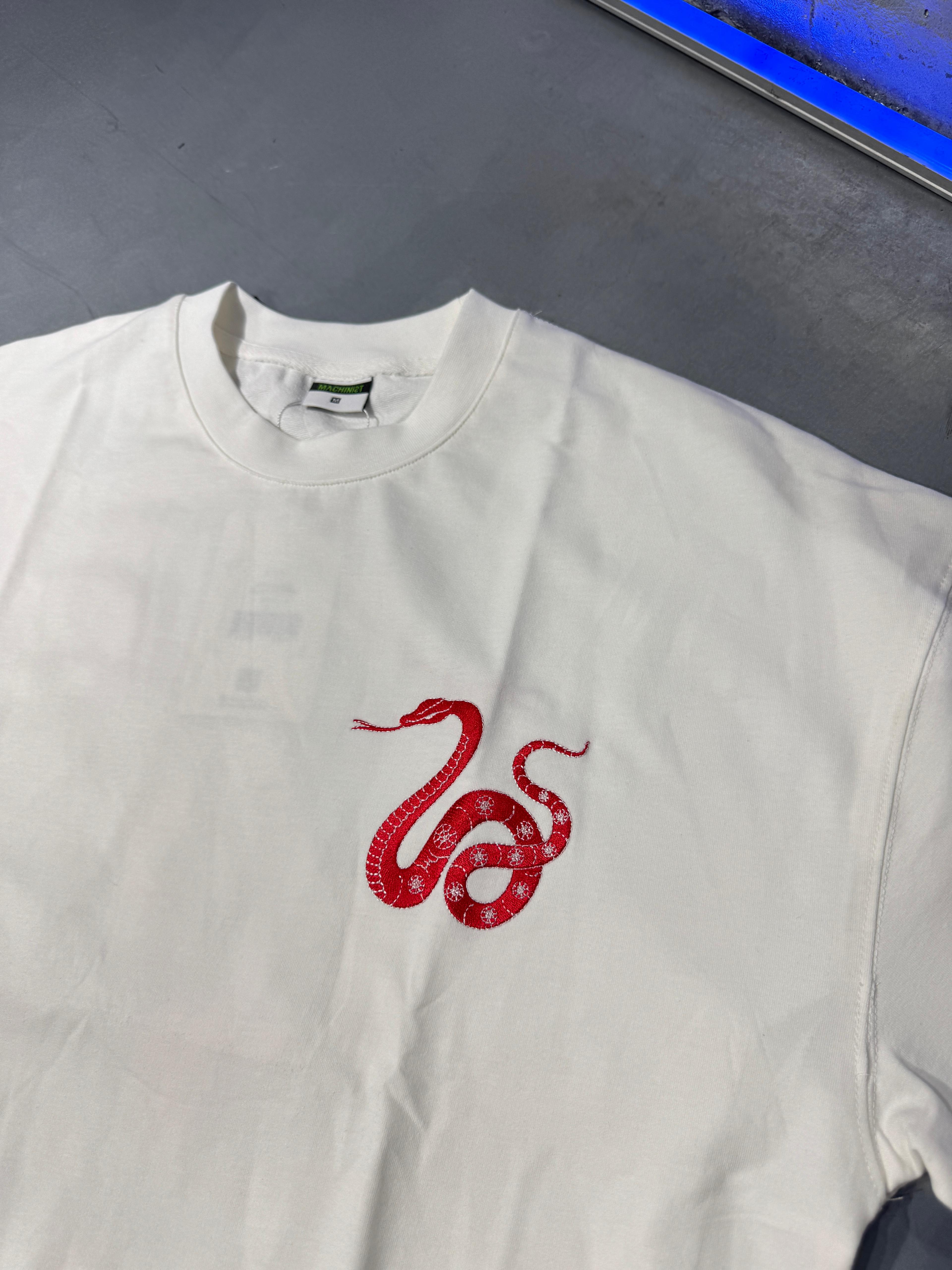 Snake Aplique Embroidered Oversize T-Shirt