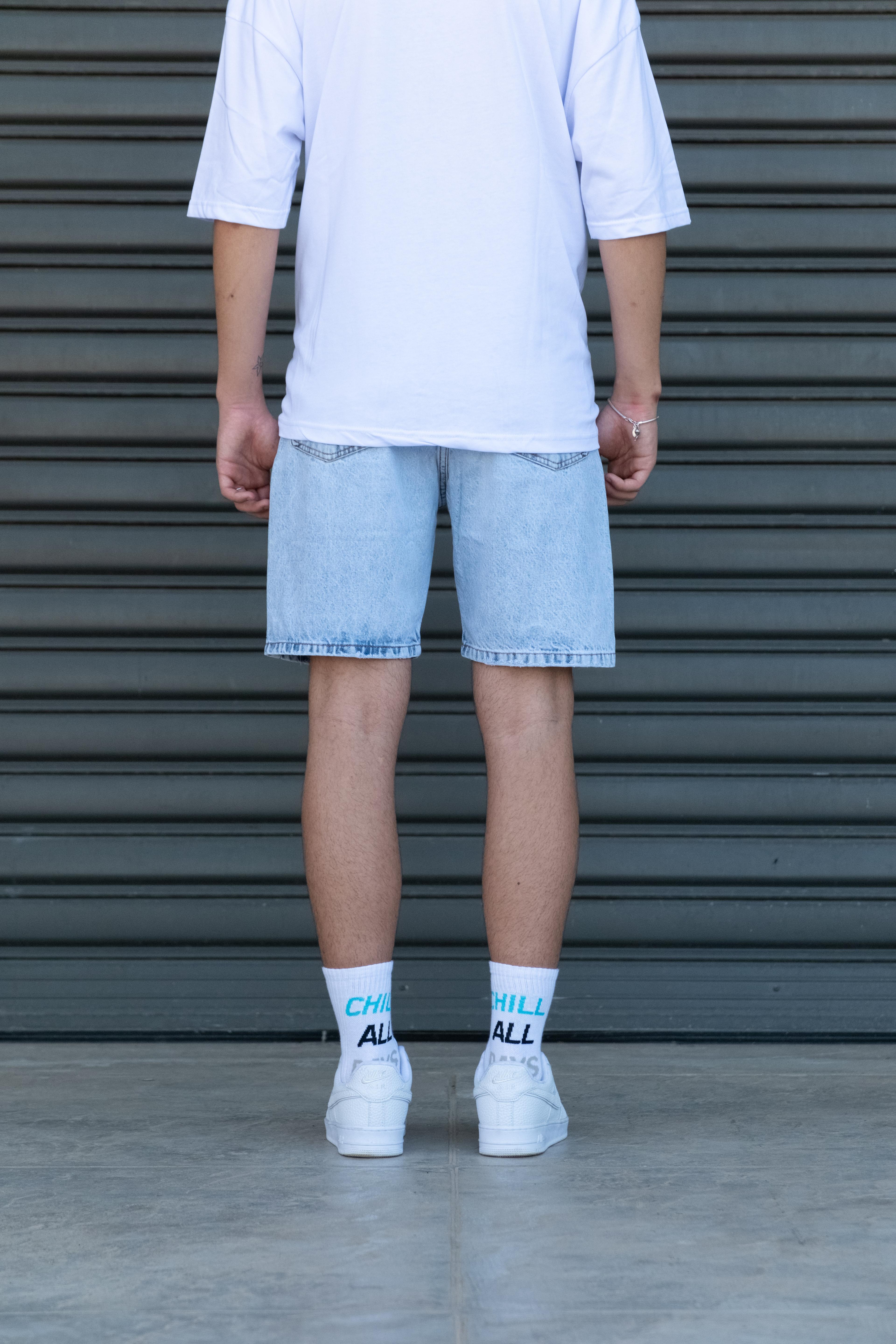 Regular Fit Şort - Ice Blue