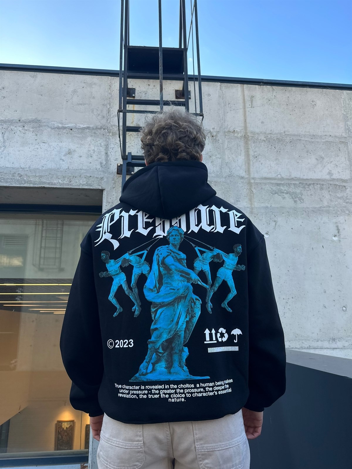 Pressure 3 iplik Şardonlu Hoodie