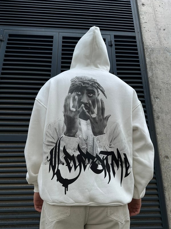 Tupac Oversize 3 iplik Şardonlu Zip