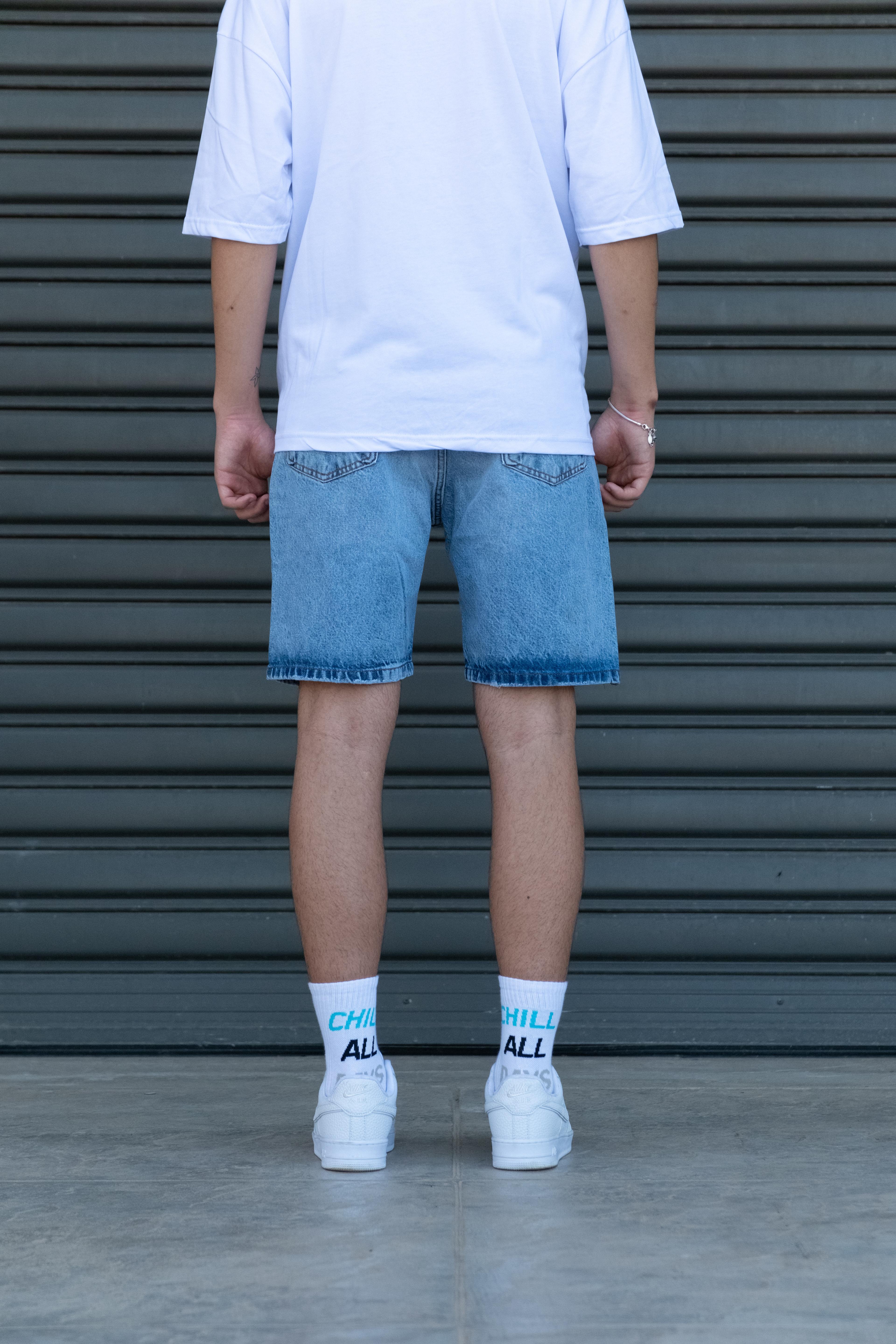 Regular Fit Şort - Soft Blue