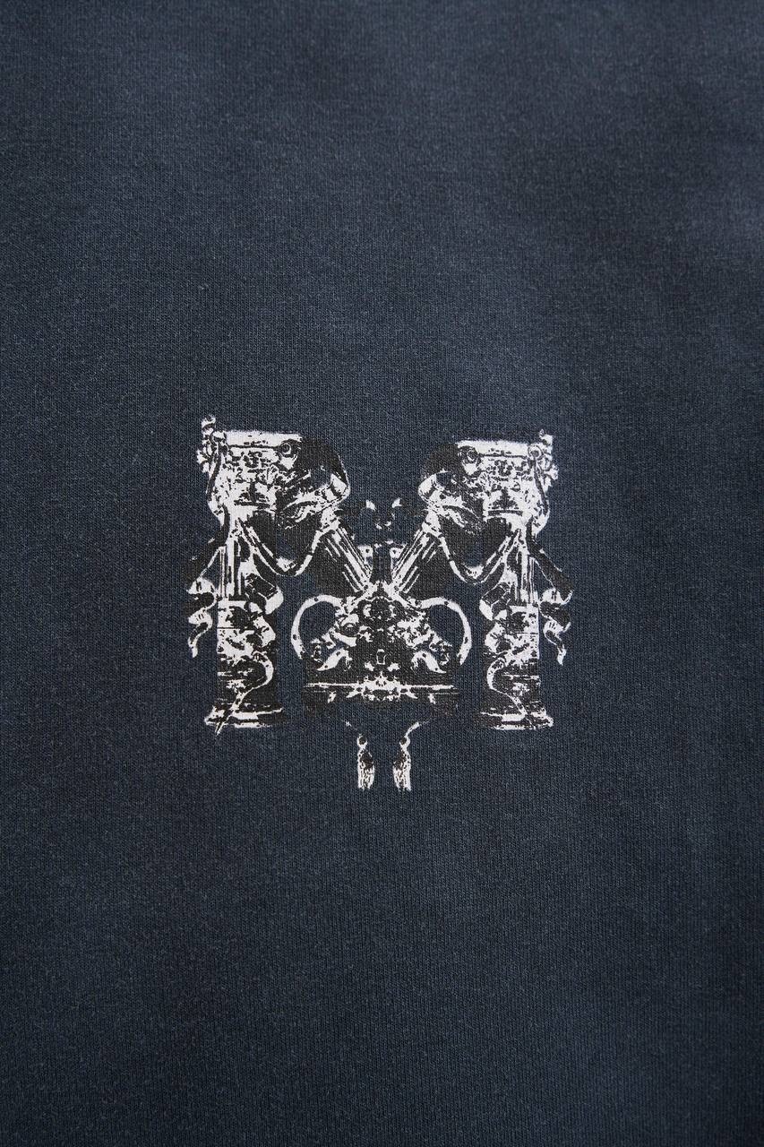 M Letter Washed Oversize T-Shirt