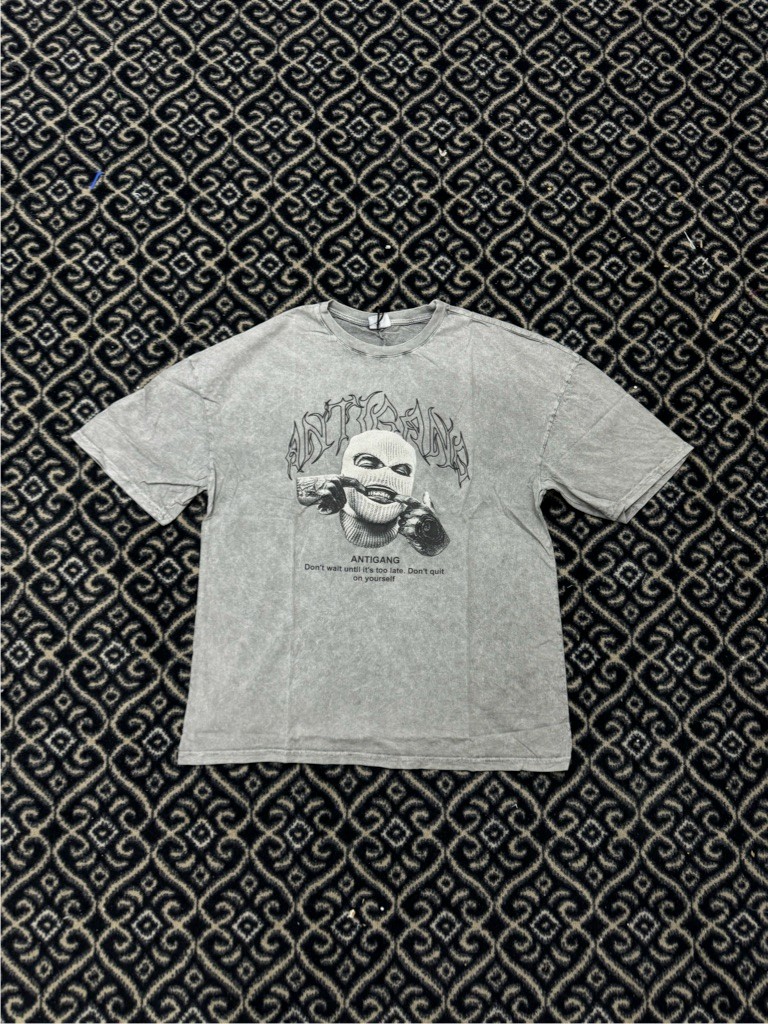 Antigang Acid Wash Oversize T-Shirt