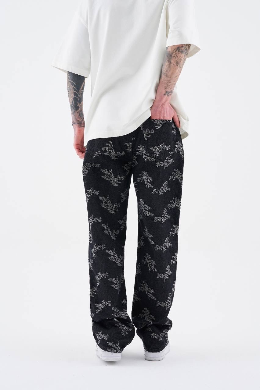 Flower Patterned Jean