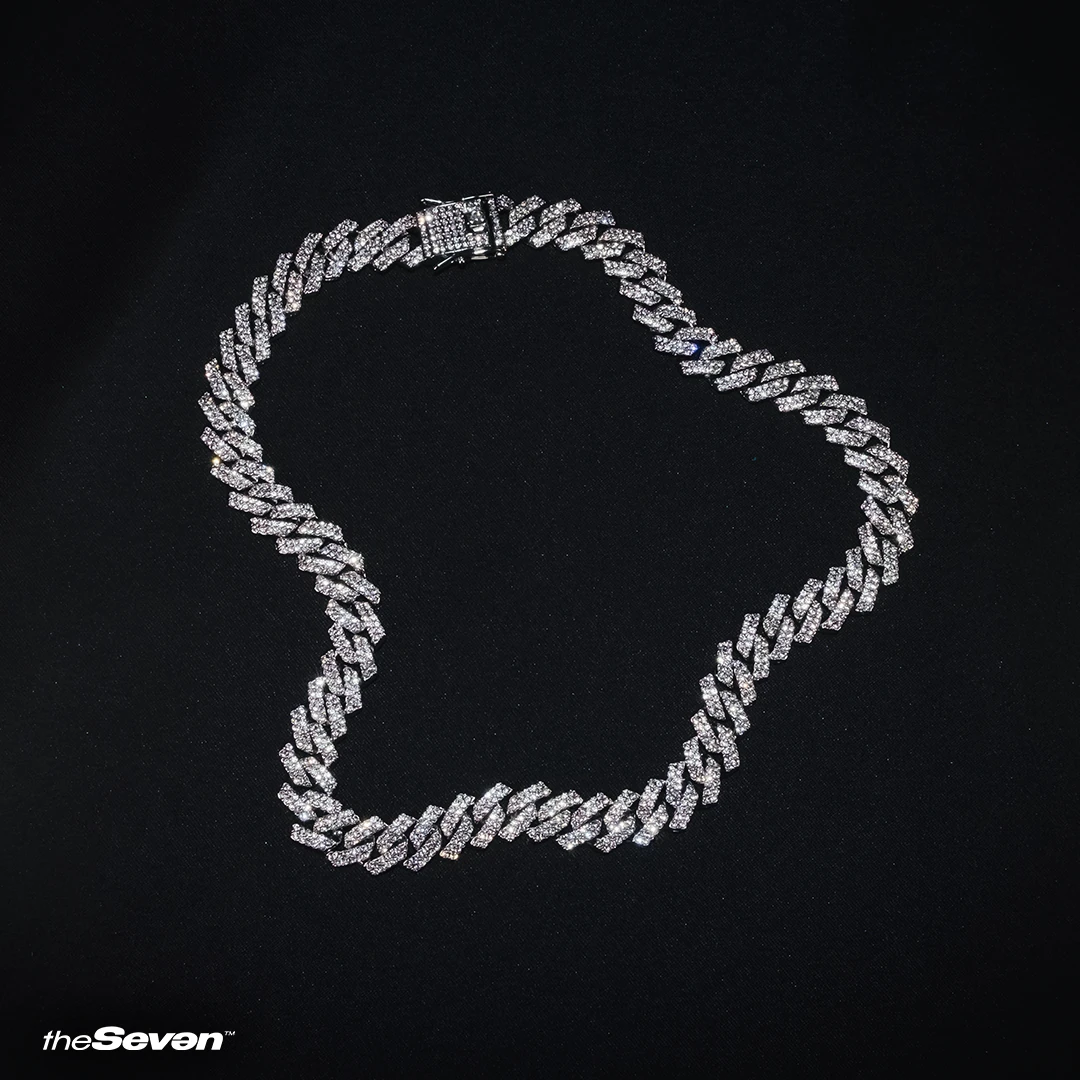 Iced Out 13mm 50cm Prong Chain Kolye 