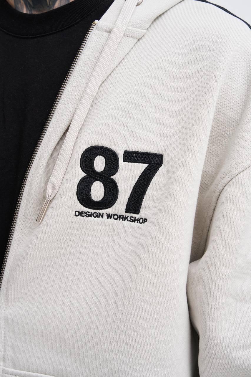 87 Desing Zip Fermuarlı Hoodie