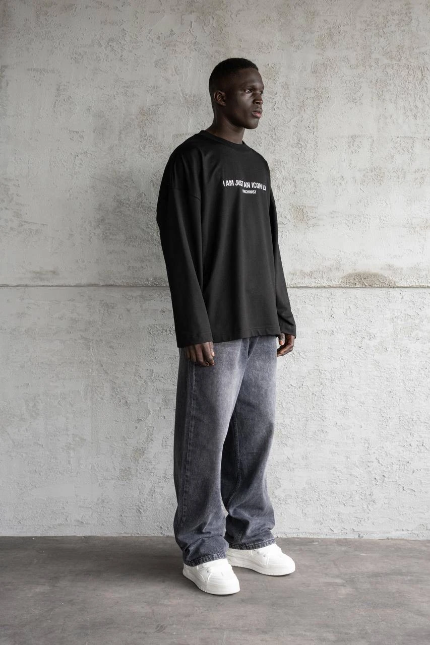 Chest Printed Long Sleeve Sweatshirt