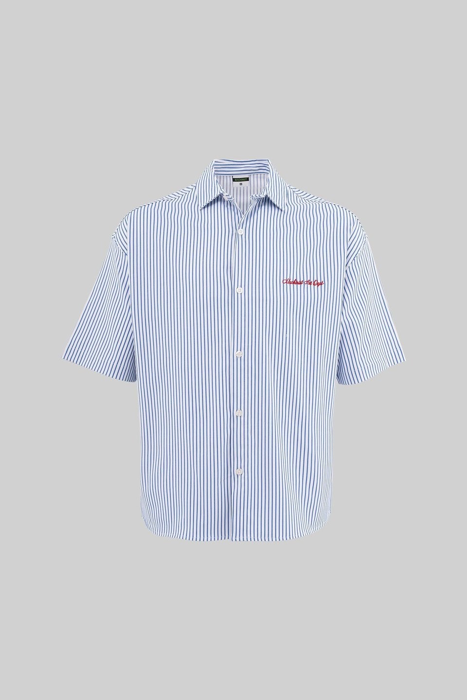 Stripe Oversize Striped Gömlek - Soft Blue