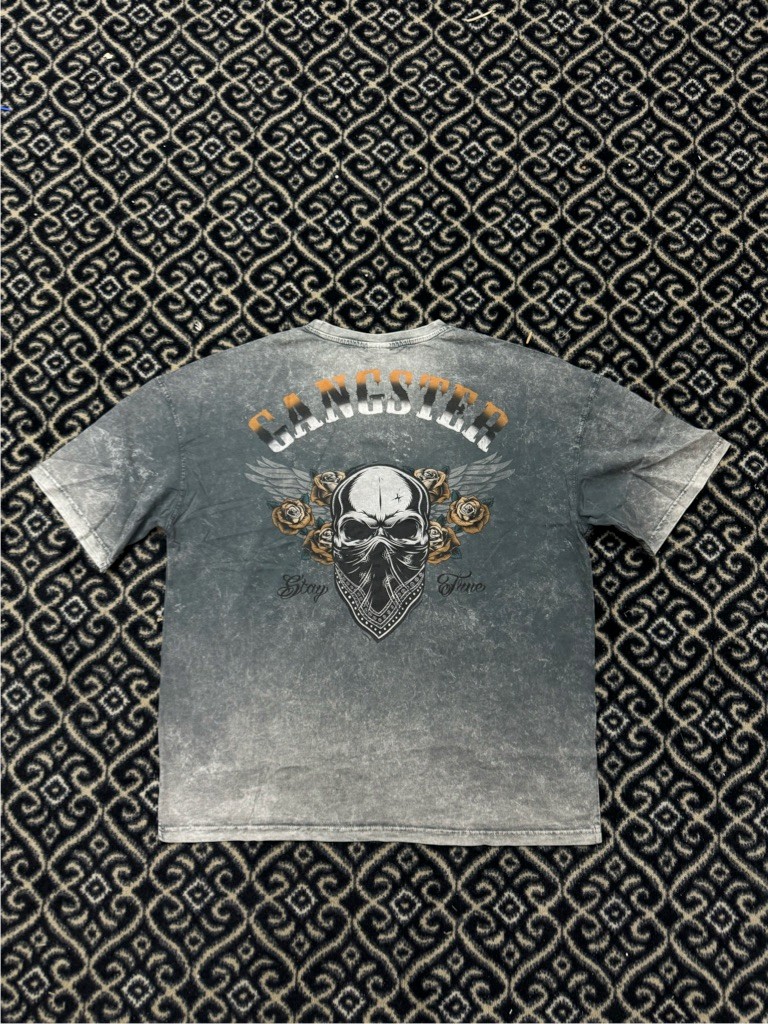 Gangster Acid Wash Oversize T-Shirt