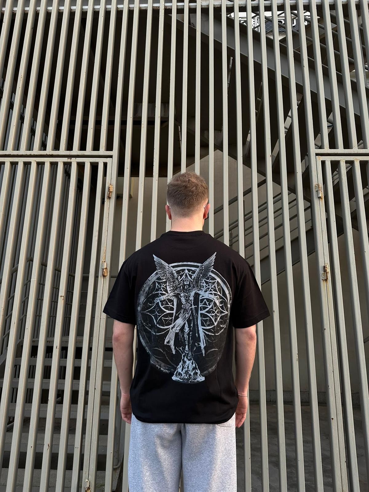 Mhm Studio War Angel Oversize T-Shirt Siyah