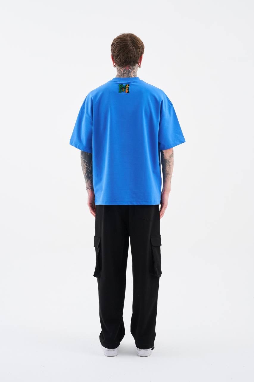Alien Embroidery Oversize Minimal T-Shirt