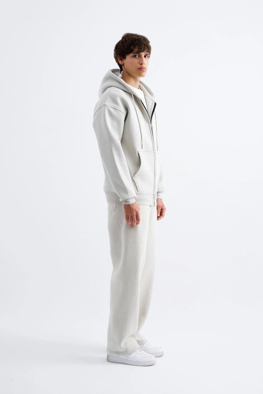 Oversize Basic Zip Hoodie