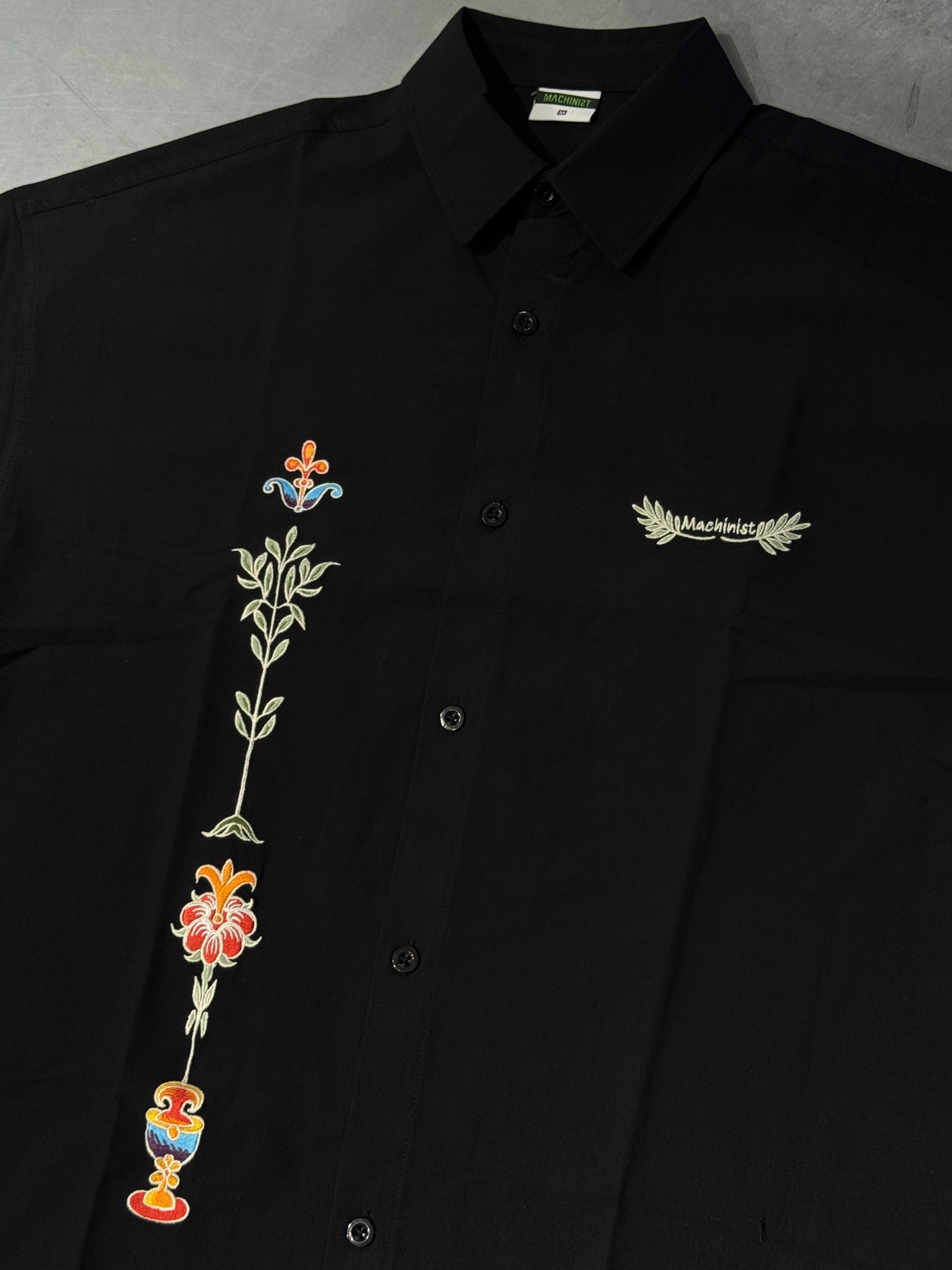 Floral Embroidered Cotton Gömlek