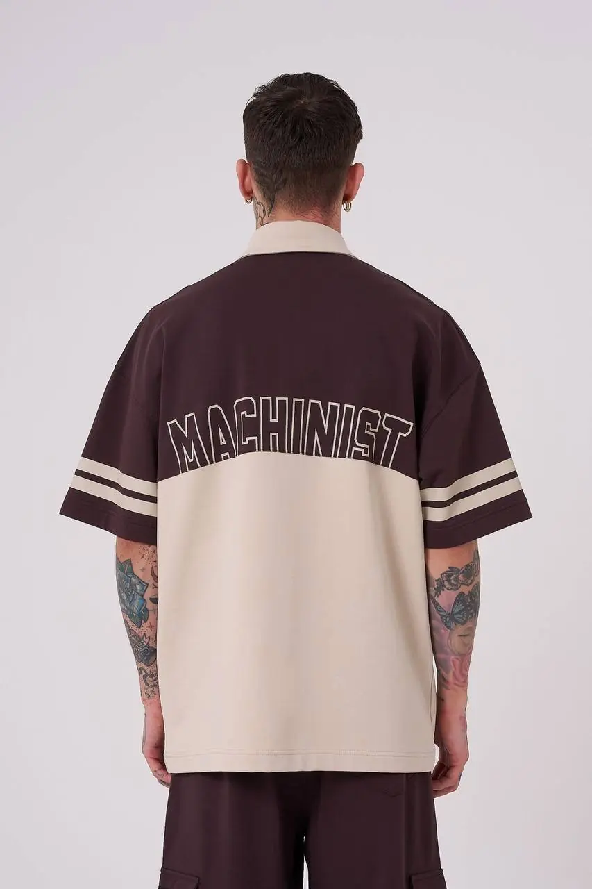 Pıeced Owerpıke Polo Yaka Oversize T-Shirt