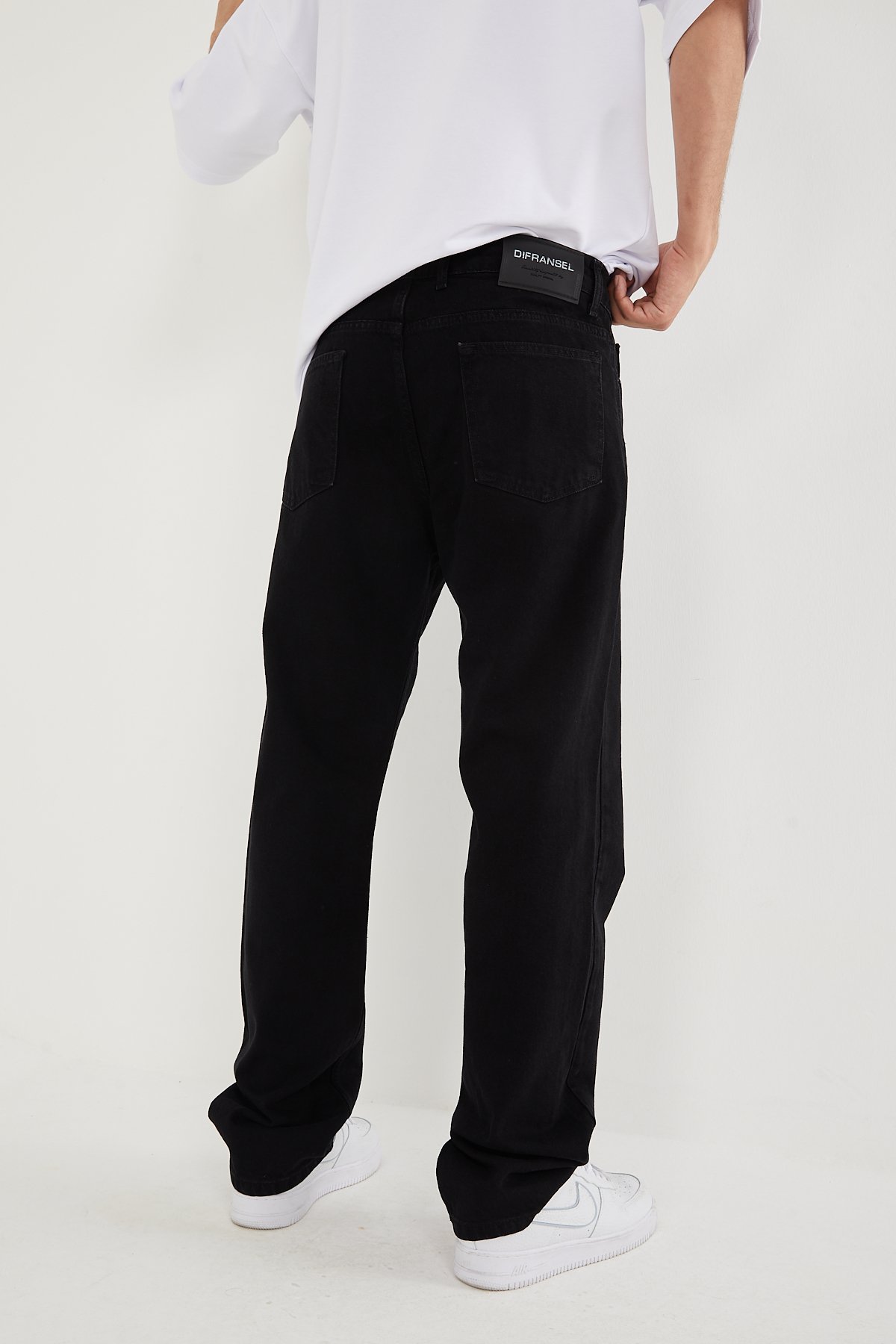 Loose Fit Basic Pantolon - Black