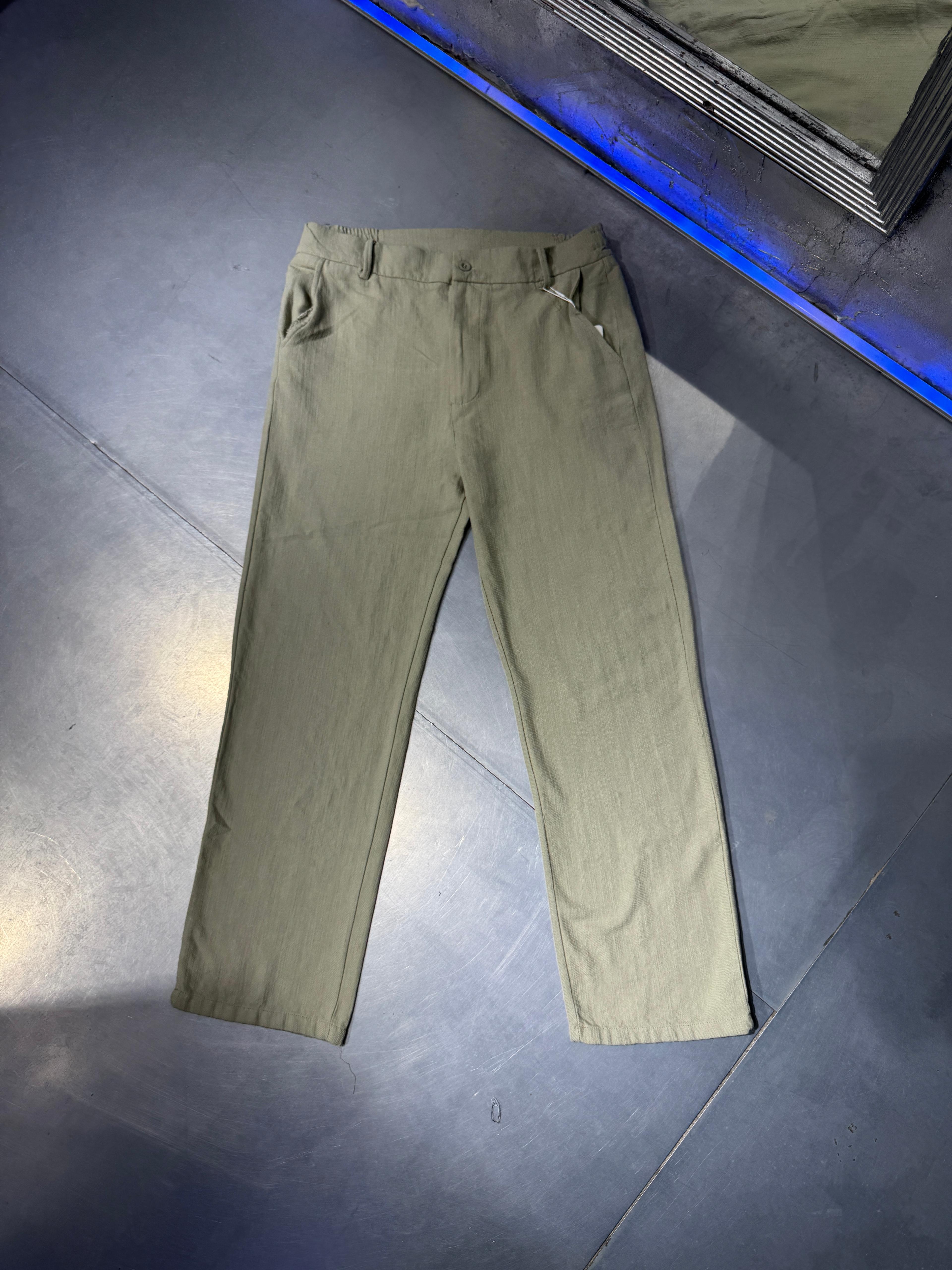 Premium Baggy Keten Pantolon - Çağla