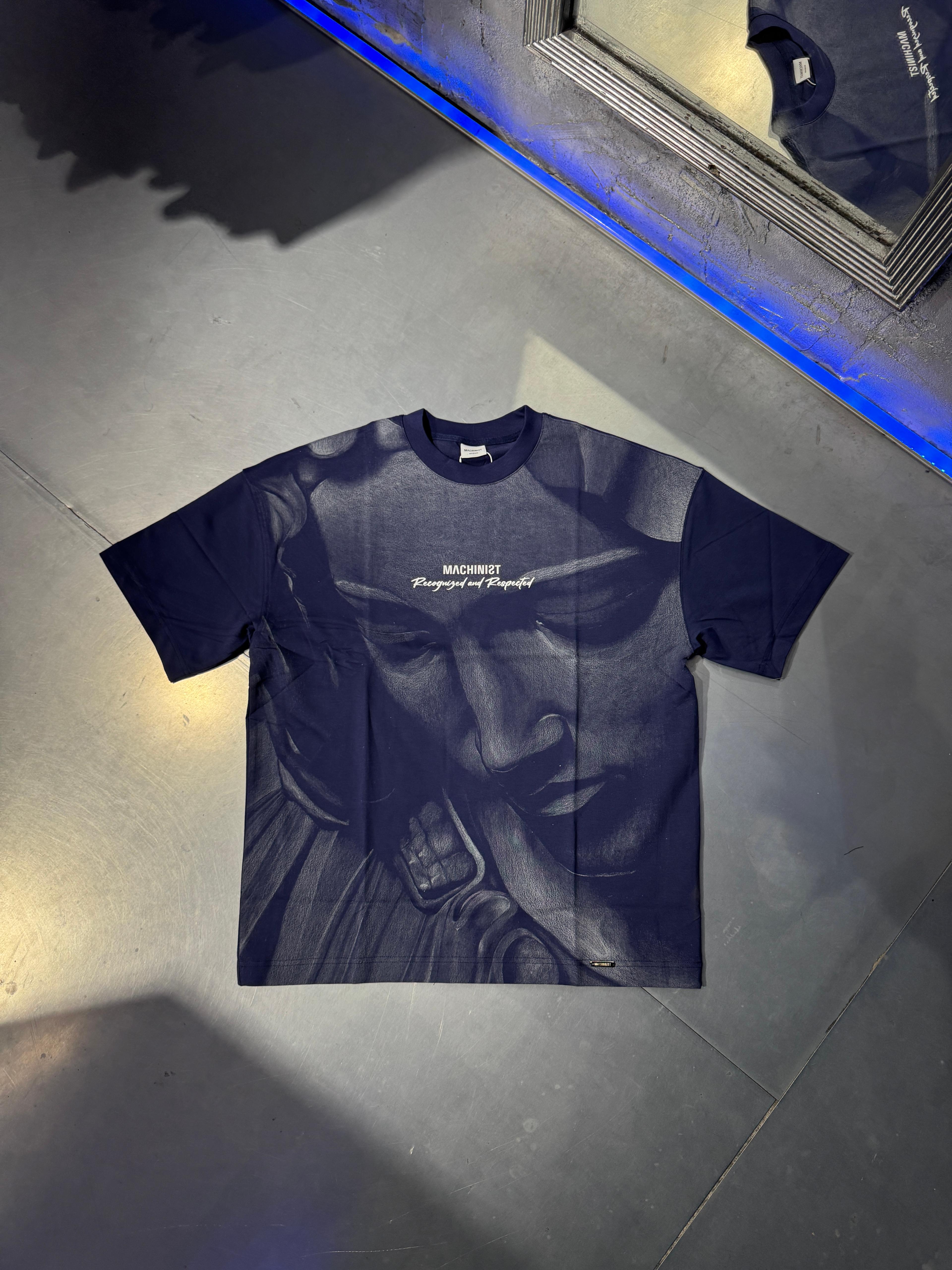 Recognized and Respected Oversize T-Shirt Midnight Blue