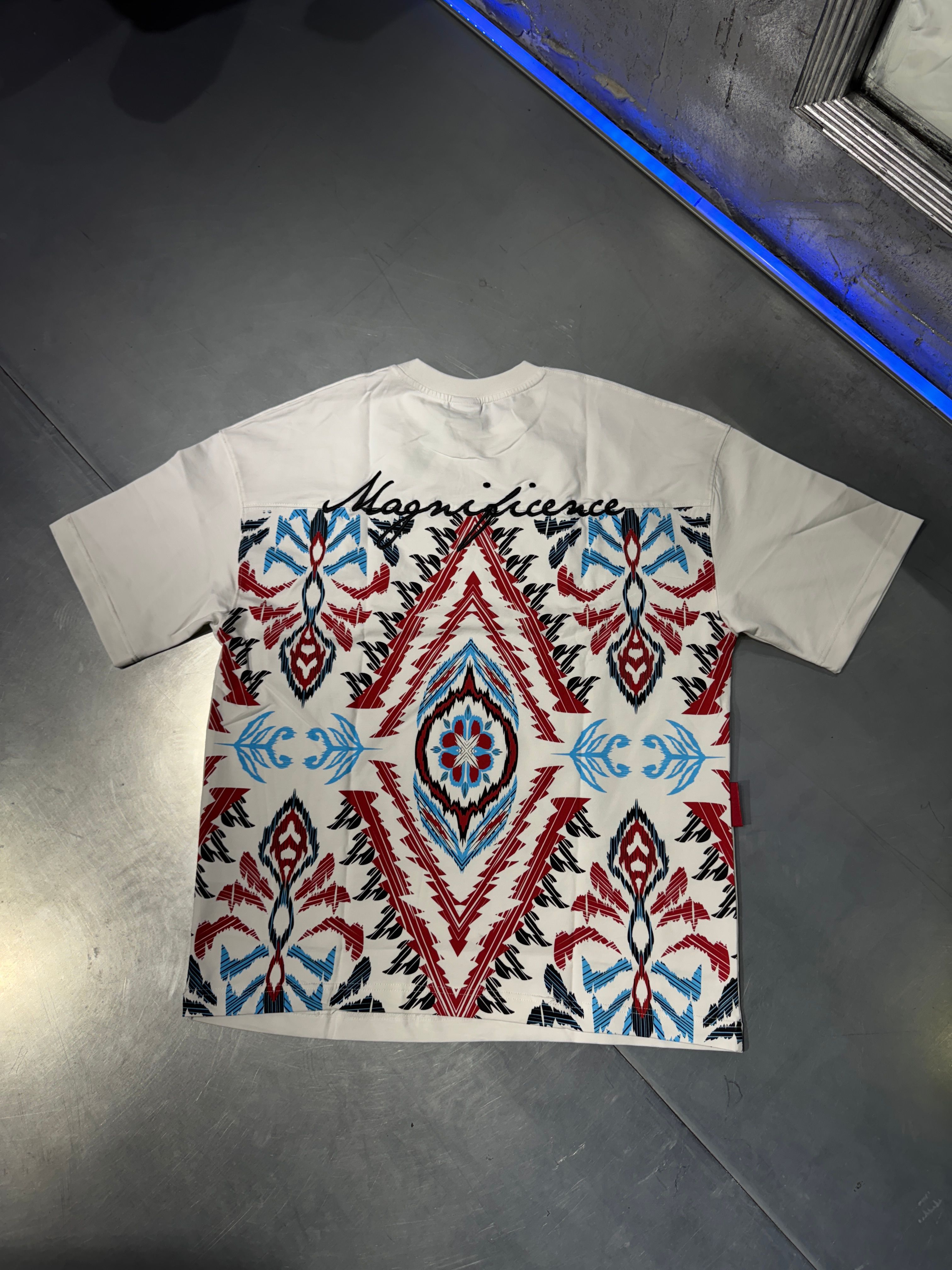 Ethnical Printed And Emroideret Suit Oversize T-Shirt