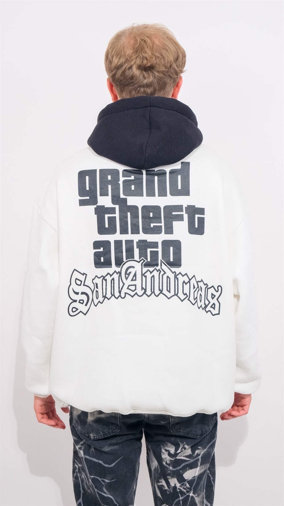 Grand Theft Auto Hoodie - BEYAZ