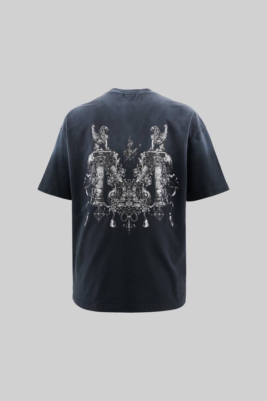 M Letter Washed Oversize T-Shirt