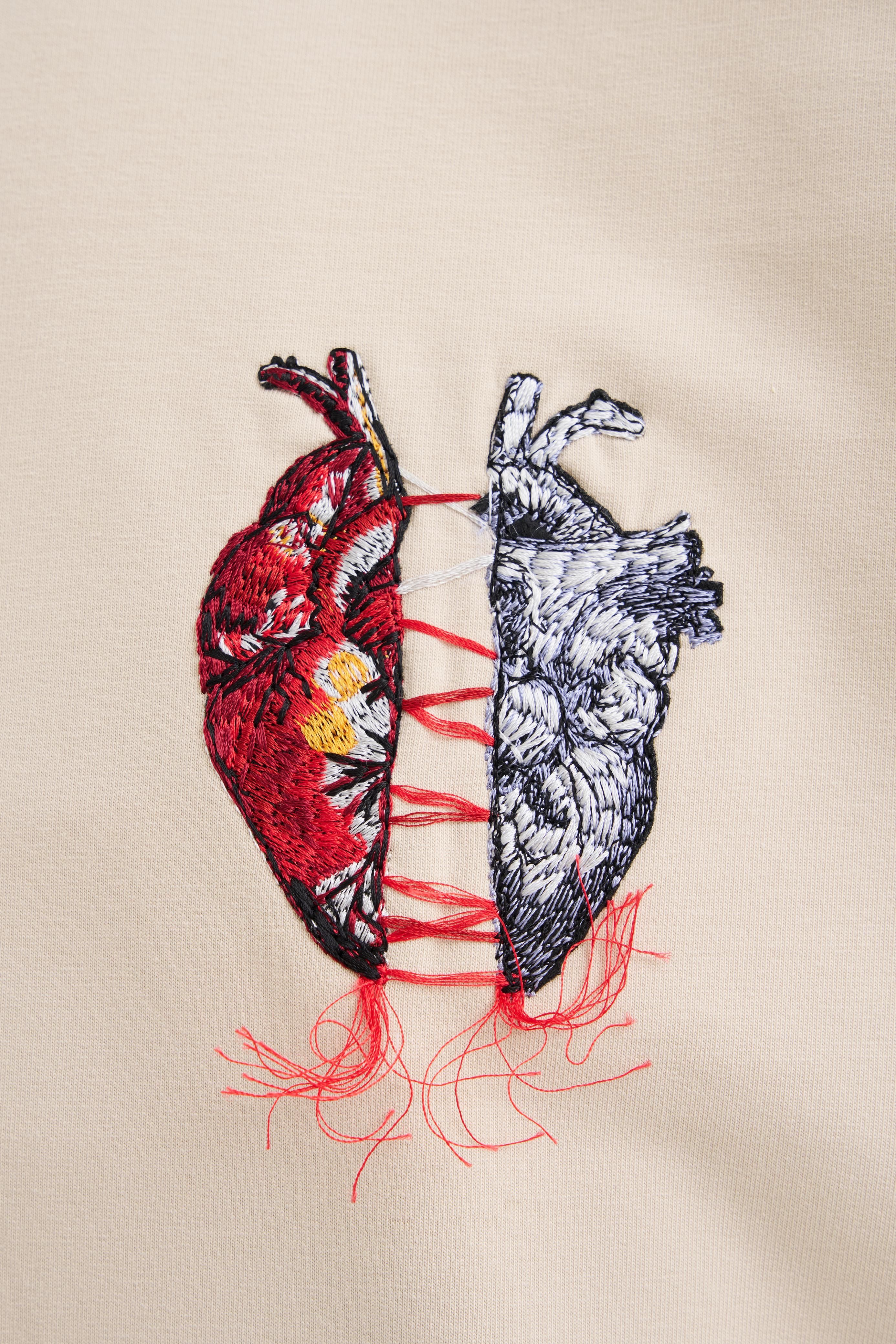 Heart Embroidery Oversize T-Shirt