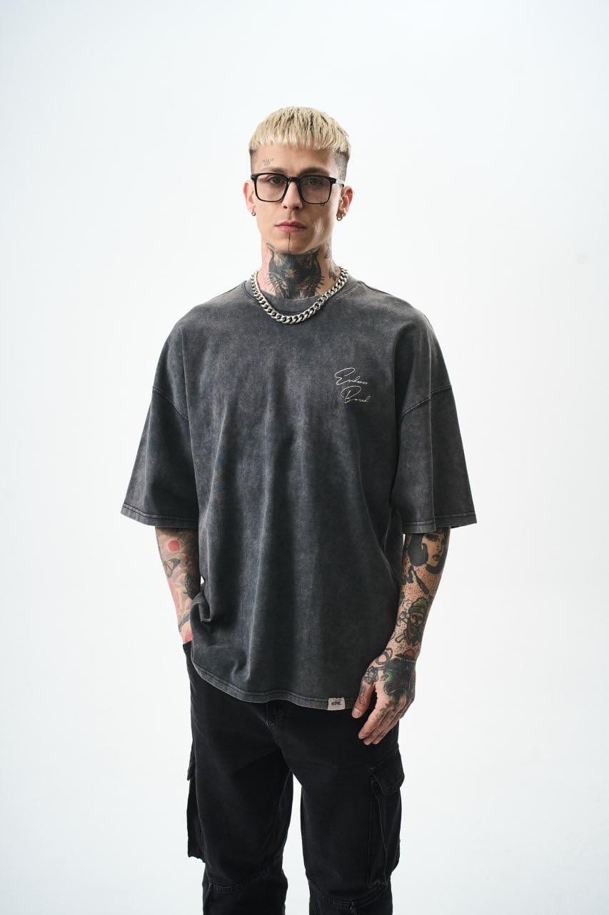 Evidence Acid Wash T-Shirt - Siyah
