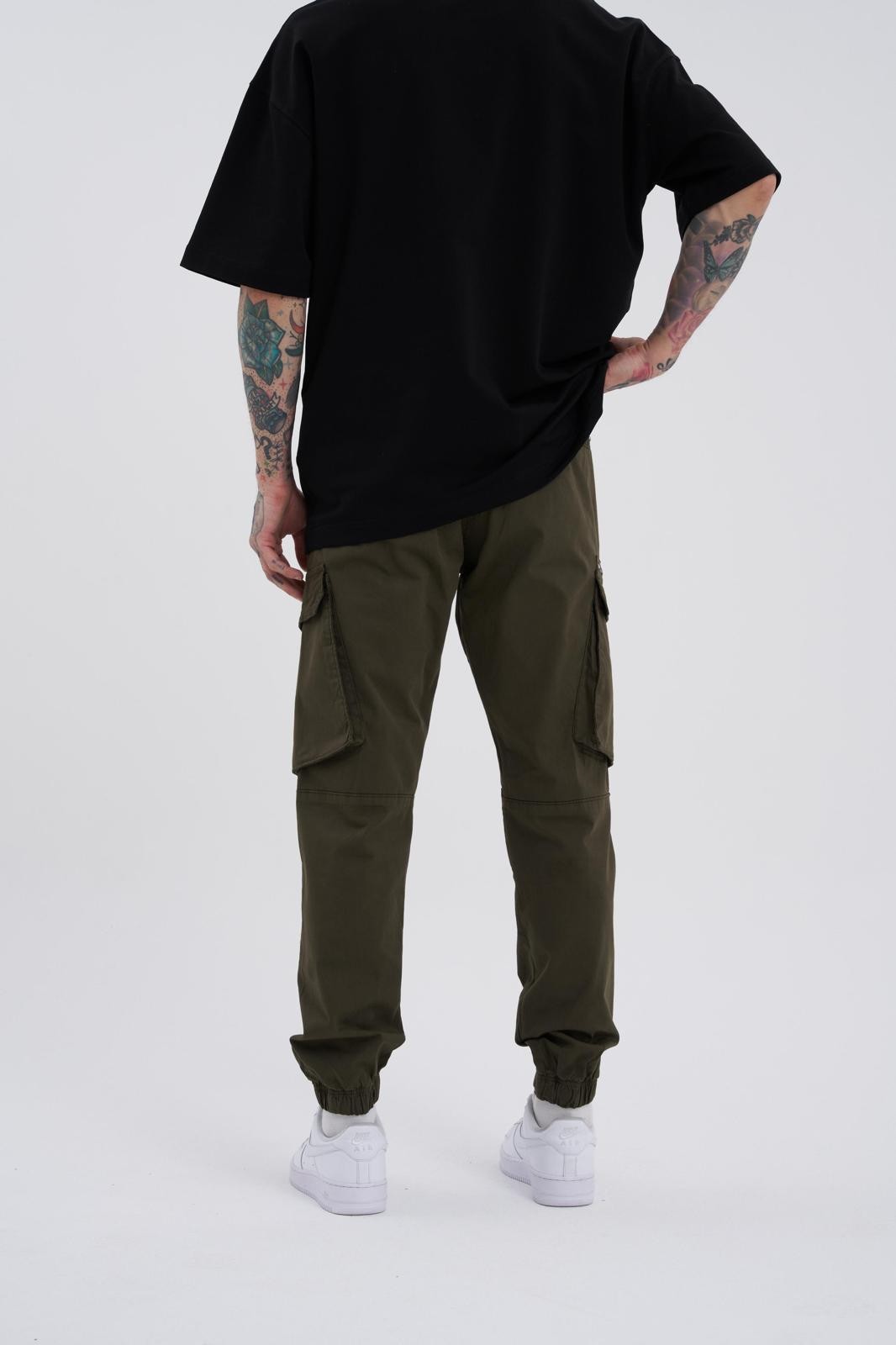 Relaxed Fit Cargo Jogger - Dark Khaki