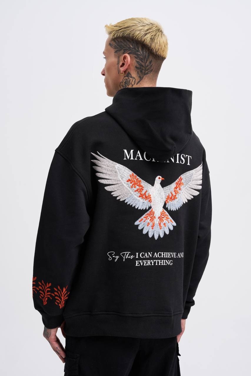 Embroidery Bird Premium Hoodie